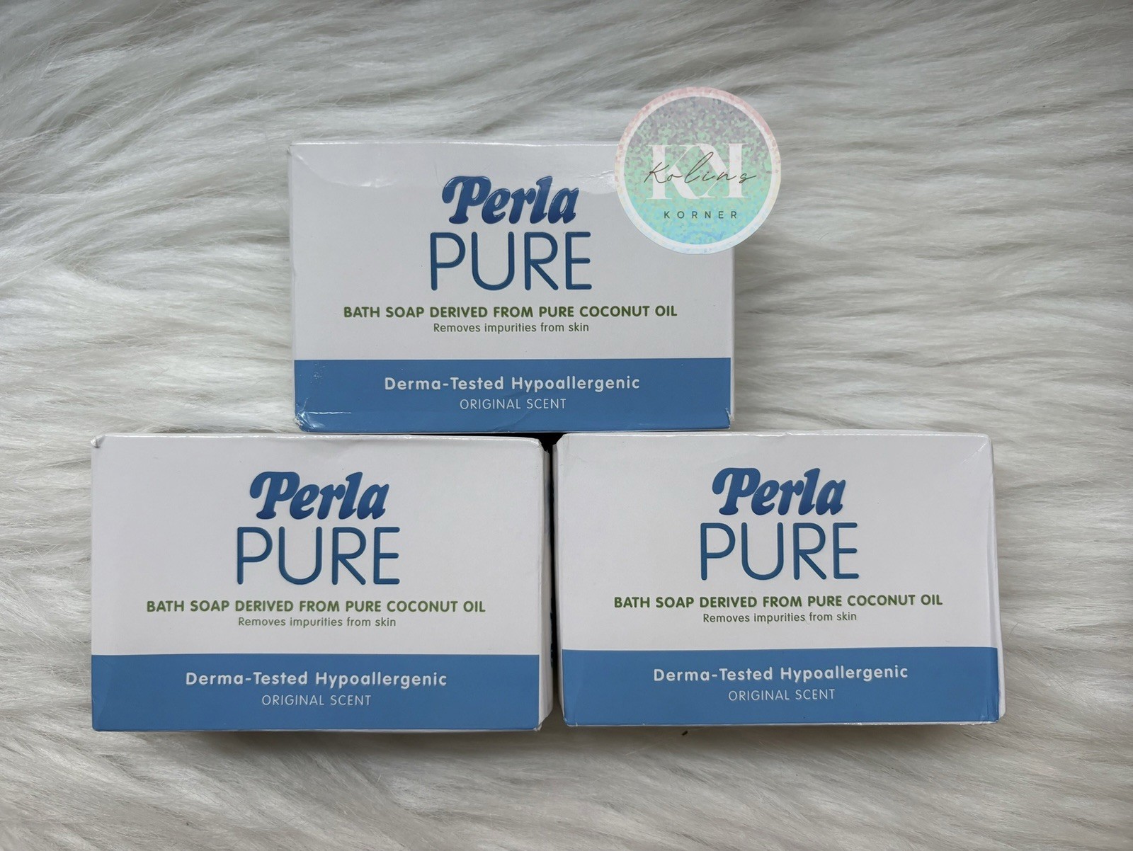 3 BARS Perla Pure Bath Pure Coconut Oil