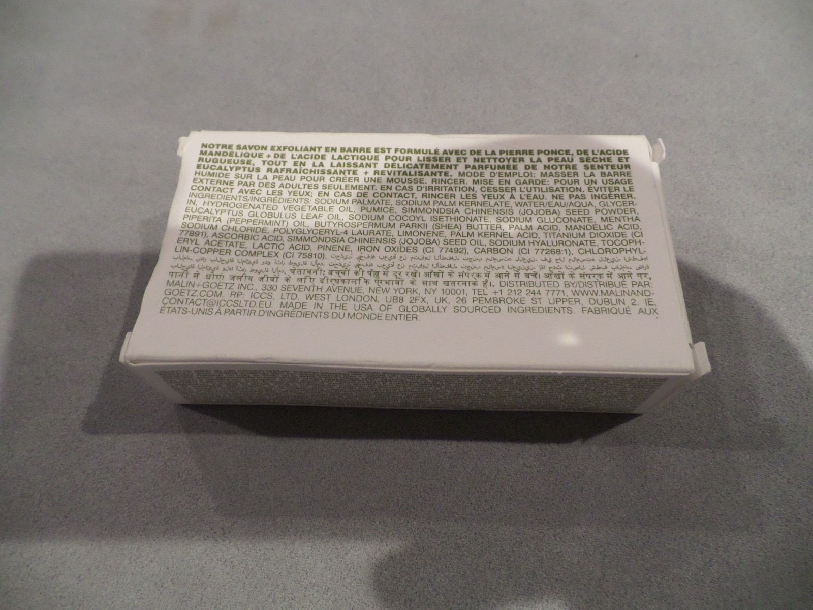 MALIN+GOETZ PEPPERMINT BAR SOAP 5 OZ ~ Brand New ~ NIB