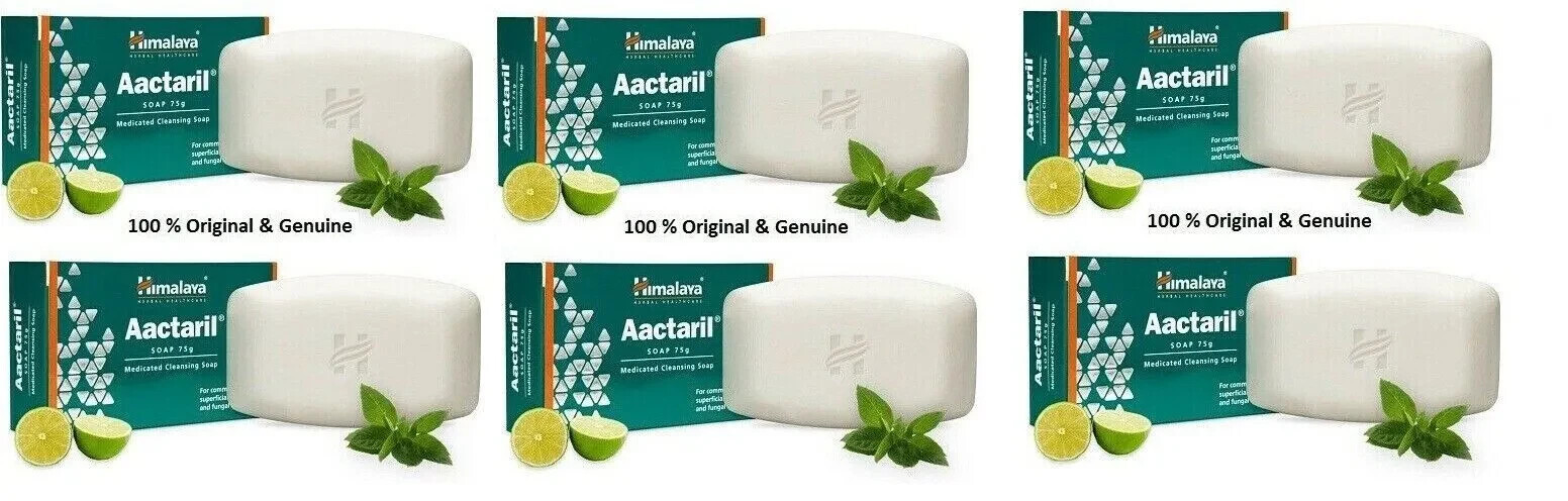 (6 X 75gm) Himalaya Herbals AACTARIL SOAP For Treating Skin Infections Free Ship