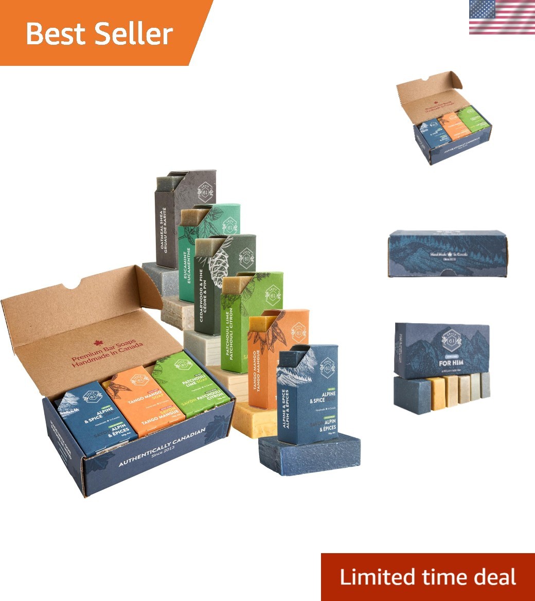 Bar Soap Set – 6 Scents, Handmade in Canada for Moisturized Skin