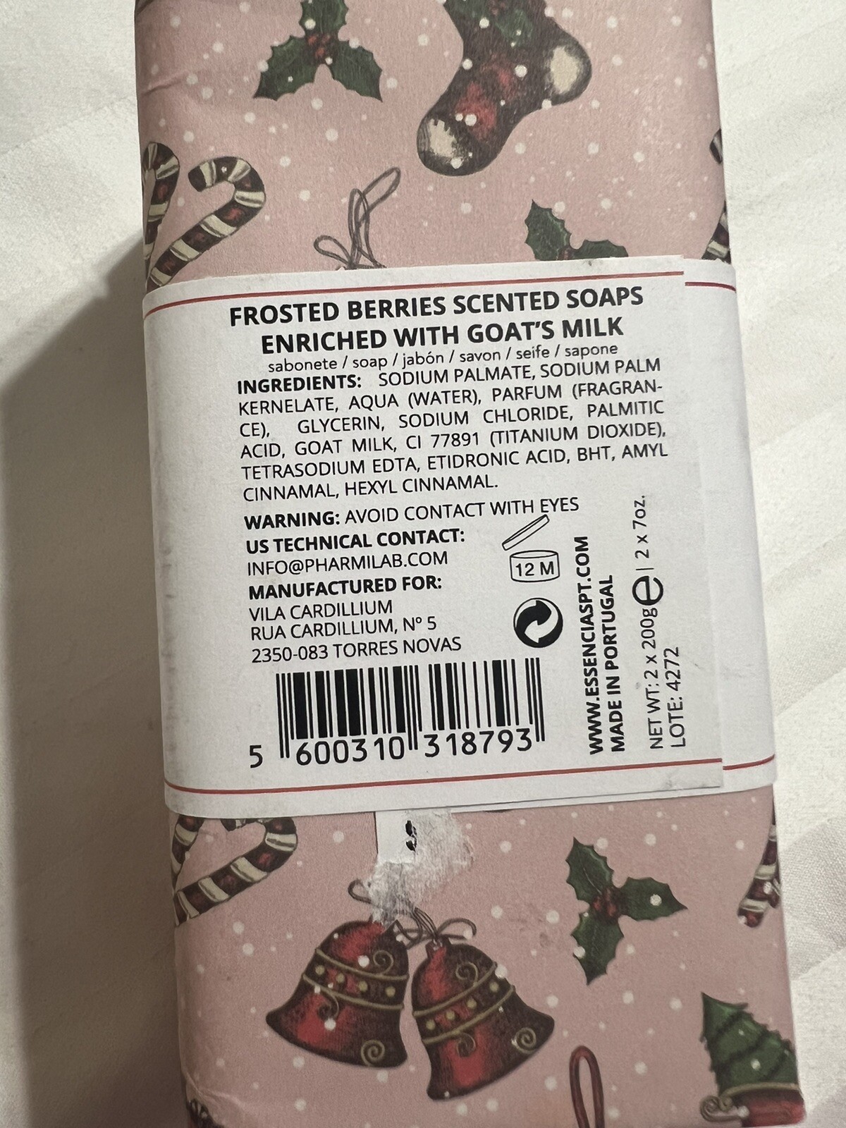 Vila Cardillium~ FROSTED BERRIES~ Bath Soap With Goat’s Milk~Lot of 2~7 Oz. Each
