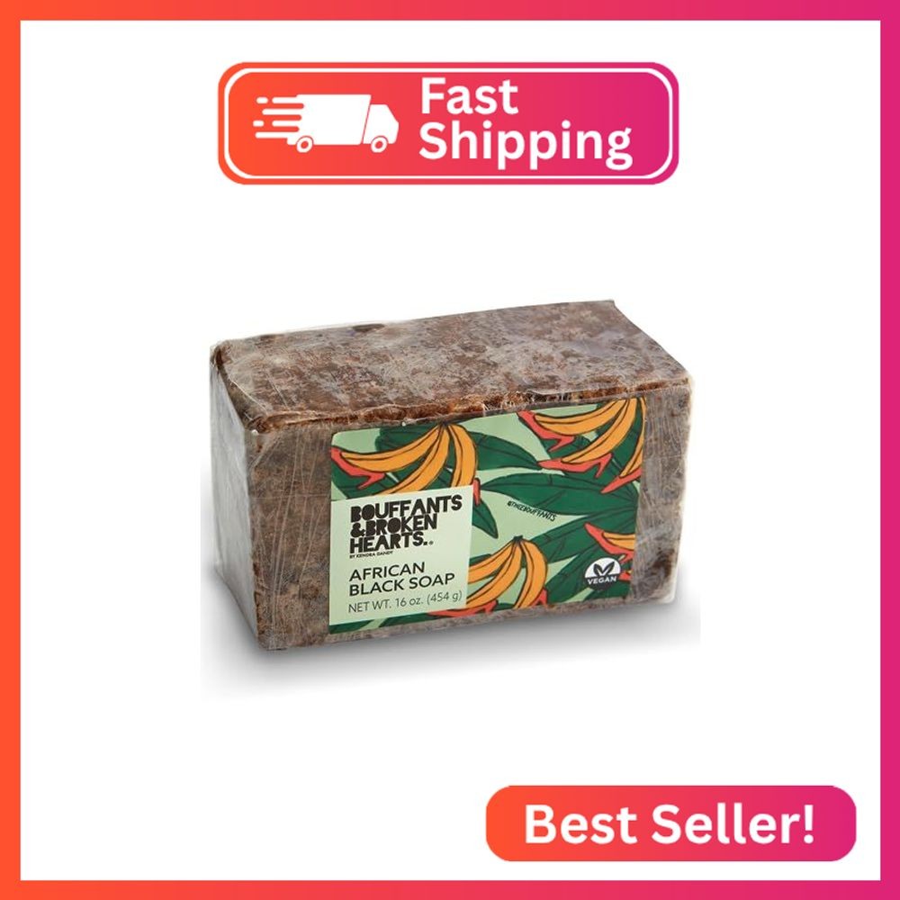 Ashanti Naturals Authentic African Black Soap Bar | Cleansing and Nourishing Bla