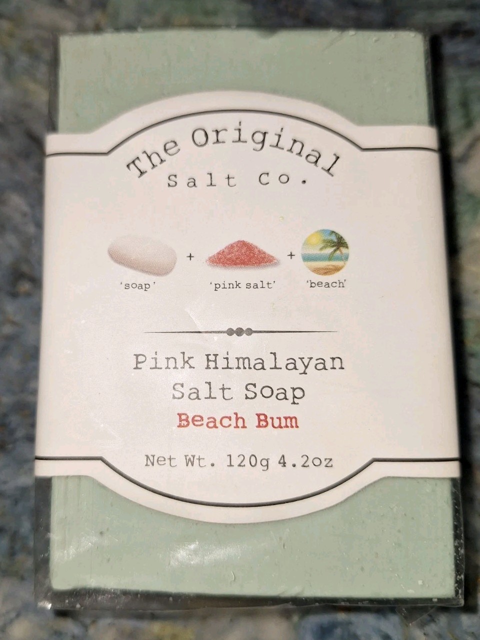 Original Salt Co. Pink Himalayan Salt Soap 4.2 Oz 120g 6 Bars NIB BEACH BUM