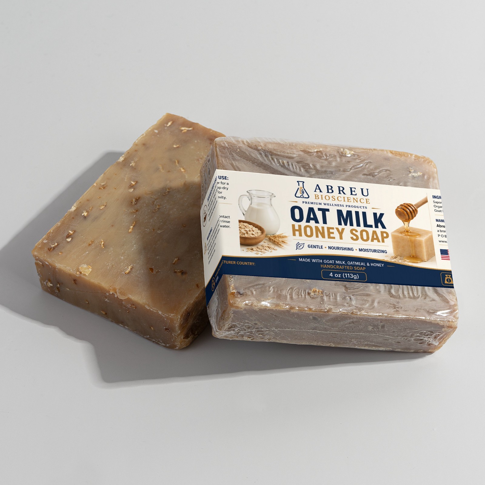 Abreu BioScience Oat Milk Honey Soap