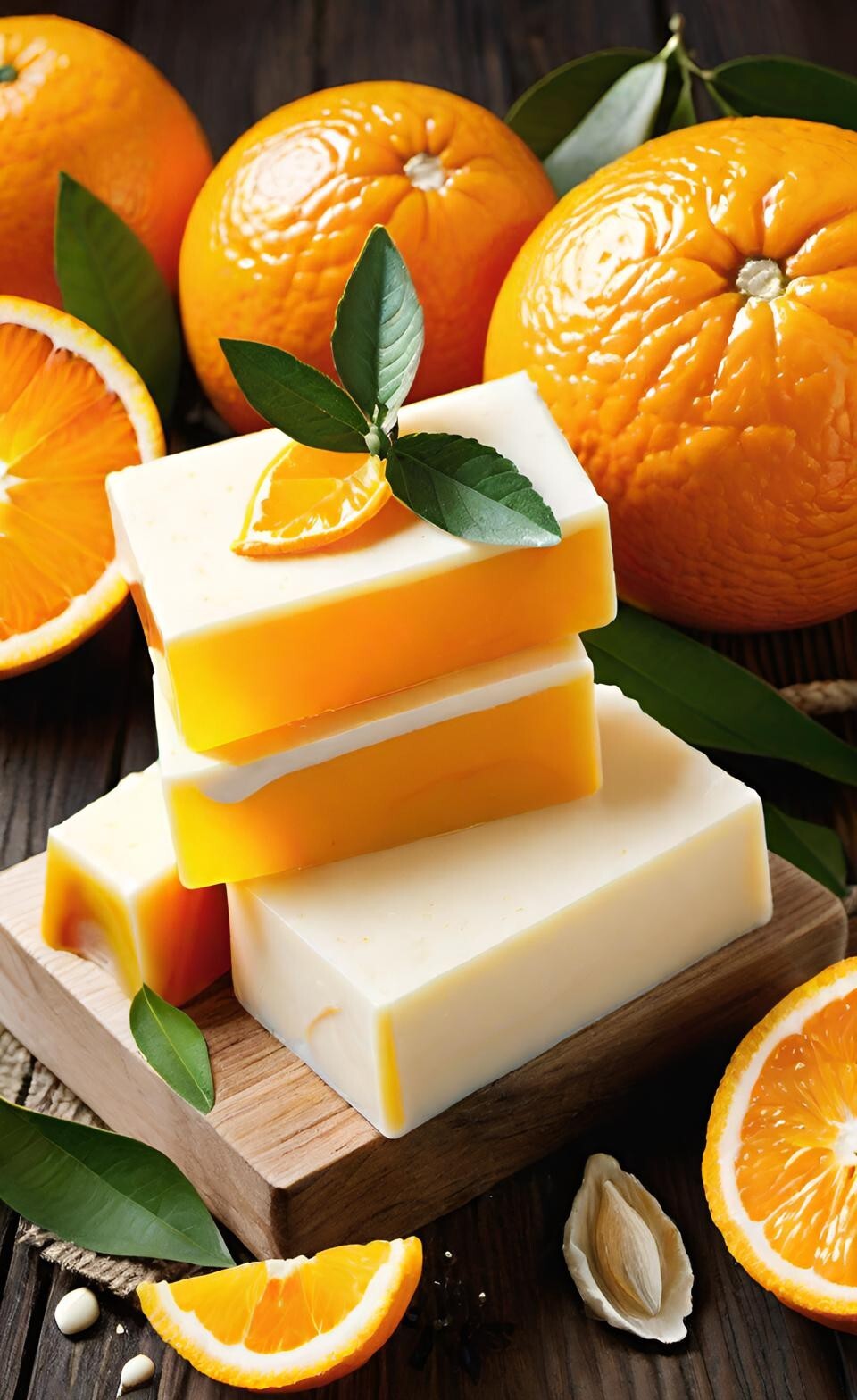 Orange Handmade Organic Soap Bar Natural Oil Wonderful Scent Premium Body Spa