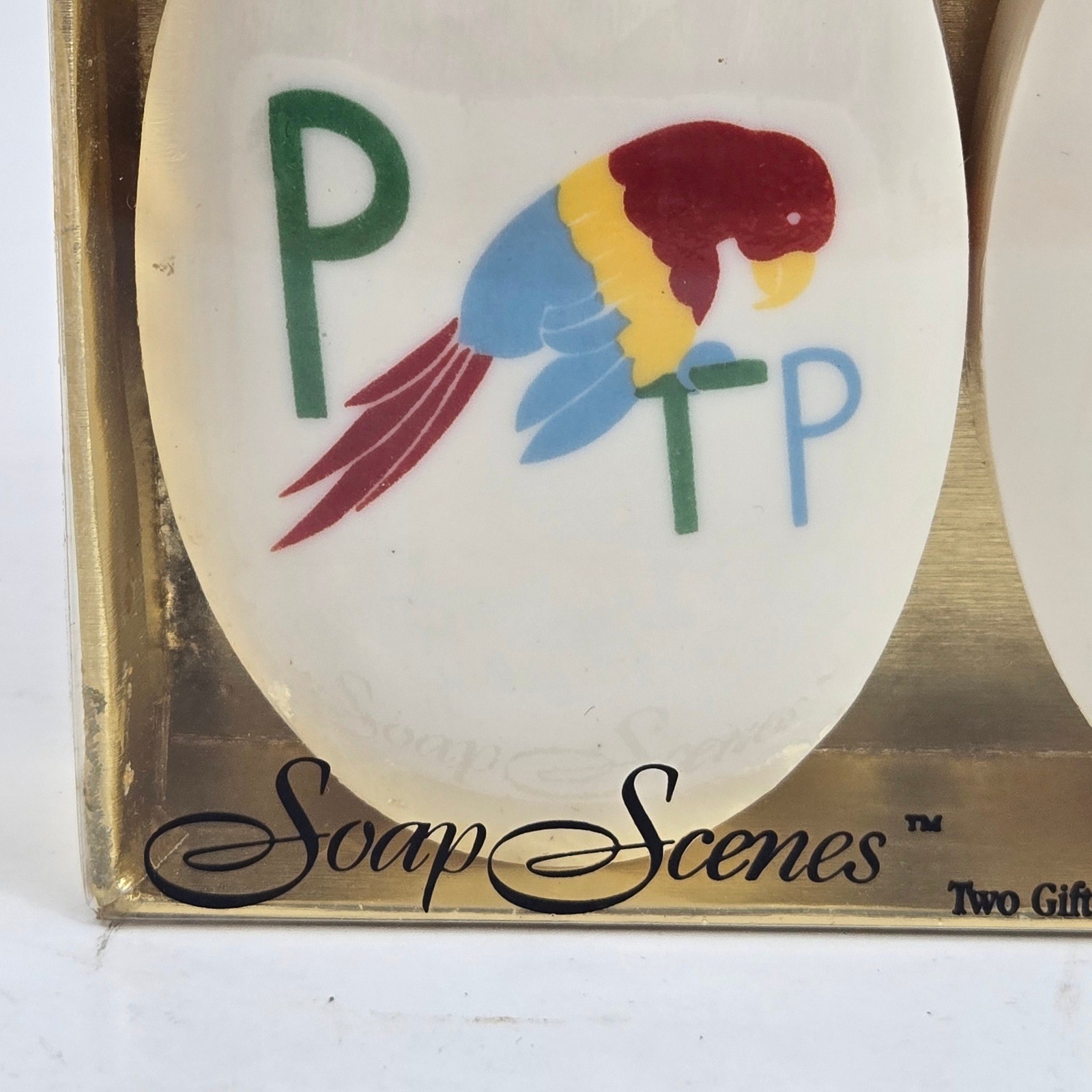 Soap Scenes Vintage Parrot PTP Gift Soap Set 2 Bars 3oz Each Tropical Decor NIB