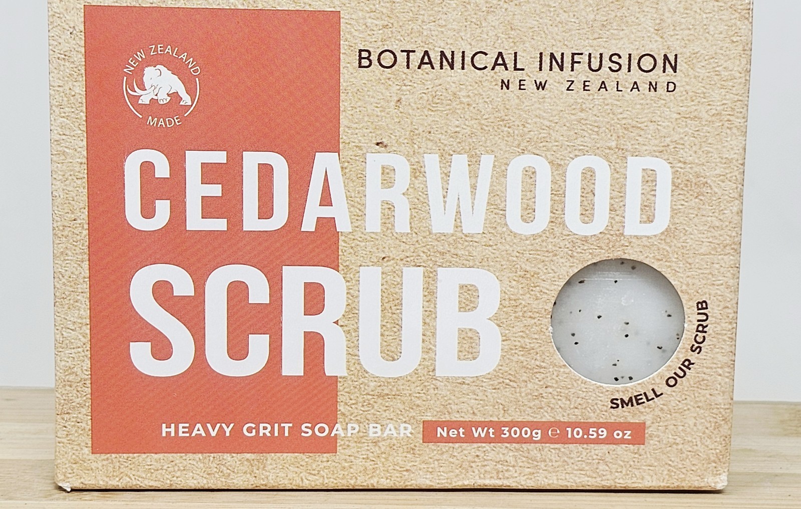 Botanical Infusion Cedarwood Scrub Bar Soap 10.5 oz New Zealand Heavy Grit Soap