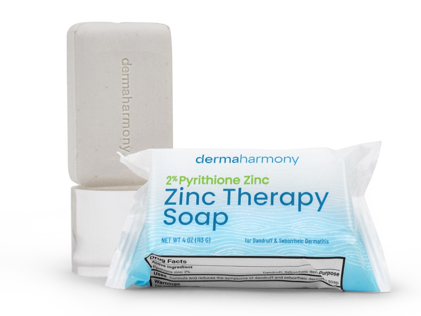 Five Pack – 2% Pyrithione Zinc (ZNP) Bar Soap – DermaHarmony 4 oz (Made in USA)