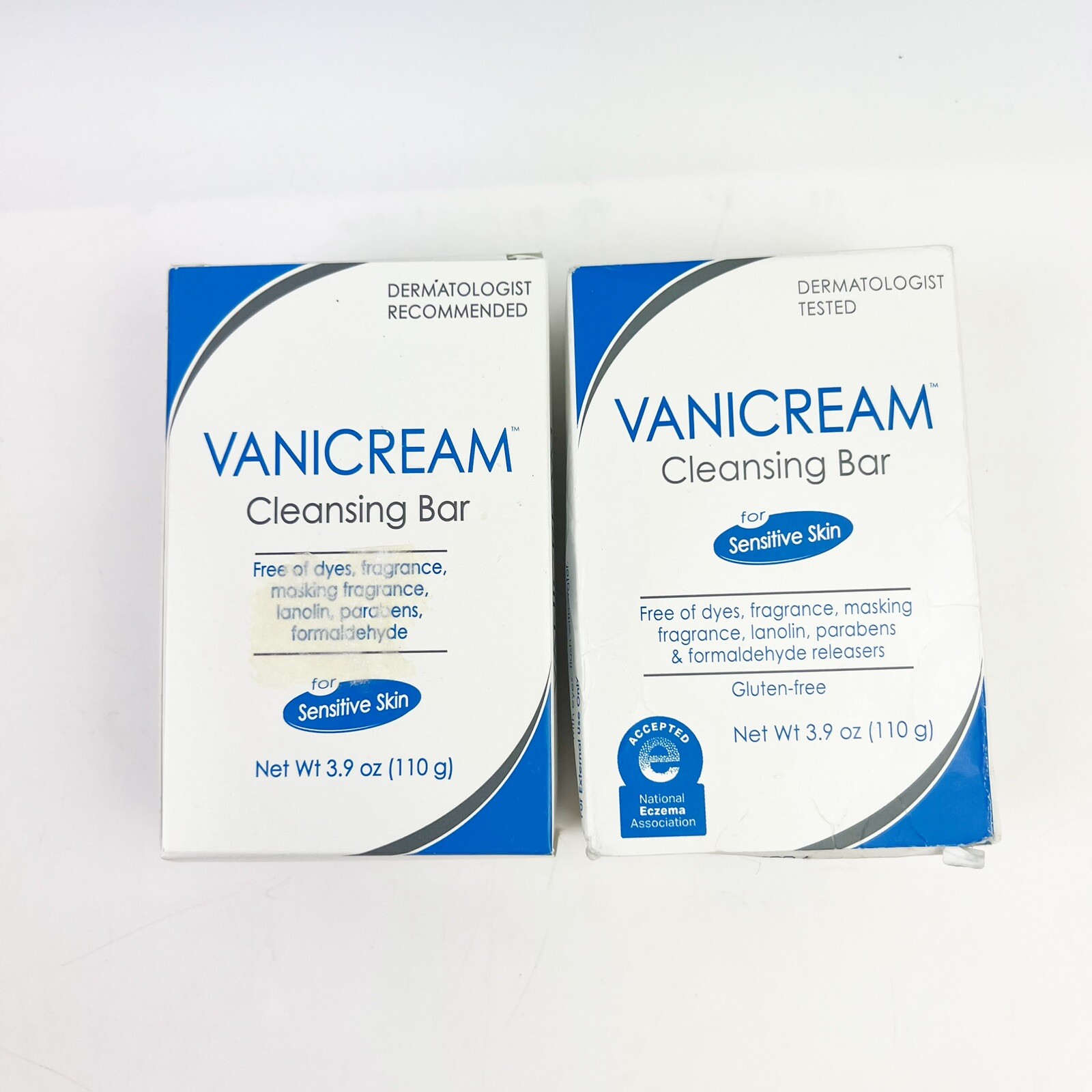 TWO Vanicream Cleansing Bar for Sensitive Skin 3.90 oz *Read
