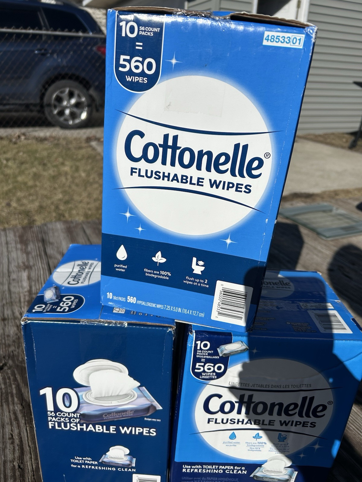 Cottonelle Fresh Care Flushable Wipes 560 Count – Hypoallergenic, Septic Safe
