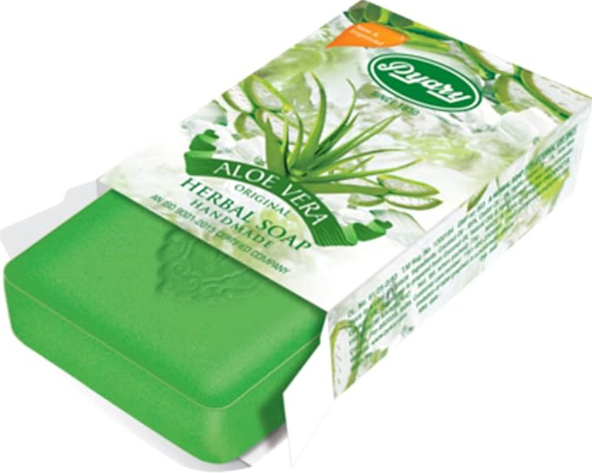 4 X Indian Pyary Aloe Vera Original Herbal Soap – 75g Hand Made ⭐FREE SHIPPING⭐
