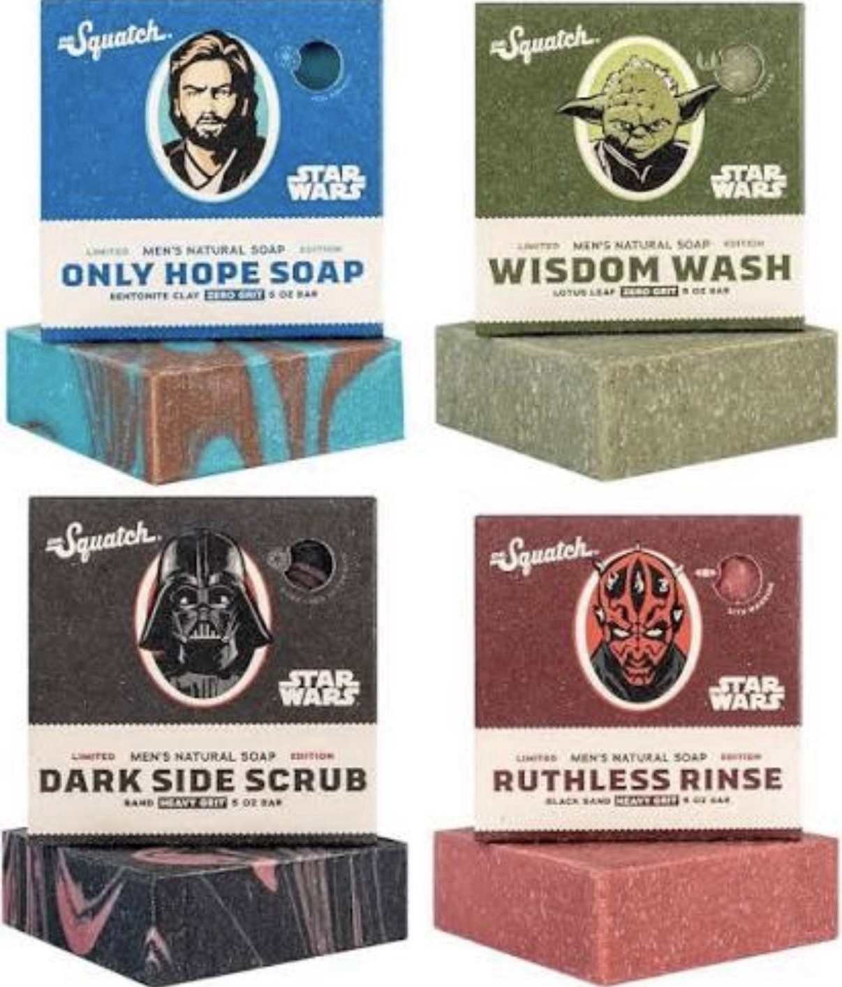 Dr. Squatch Star Wars Limited Edition Soap Set Collection 1 Four Bricks NEW