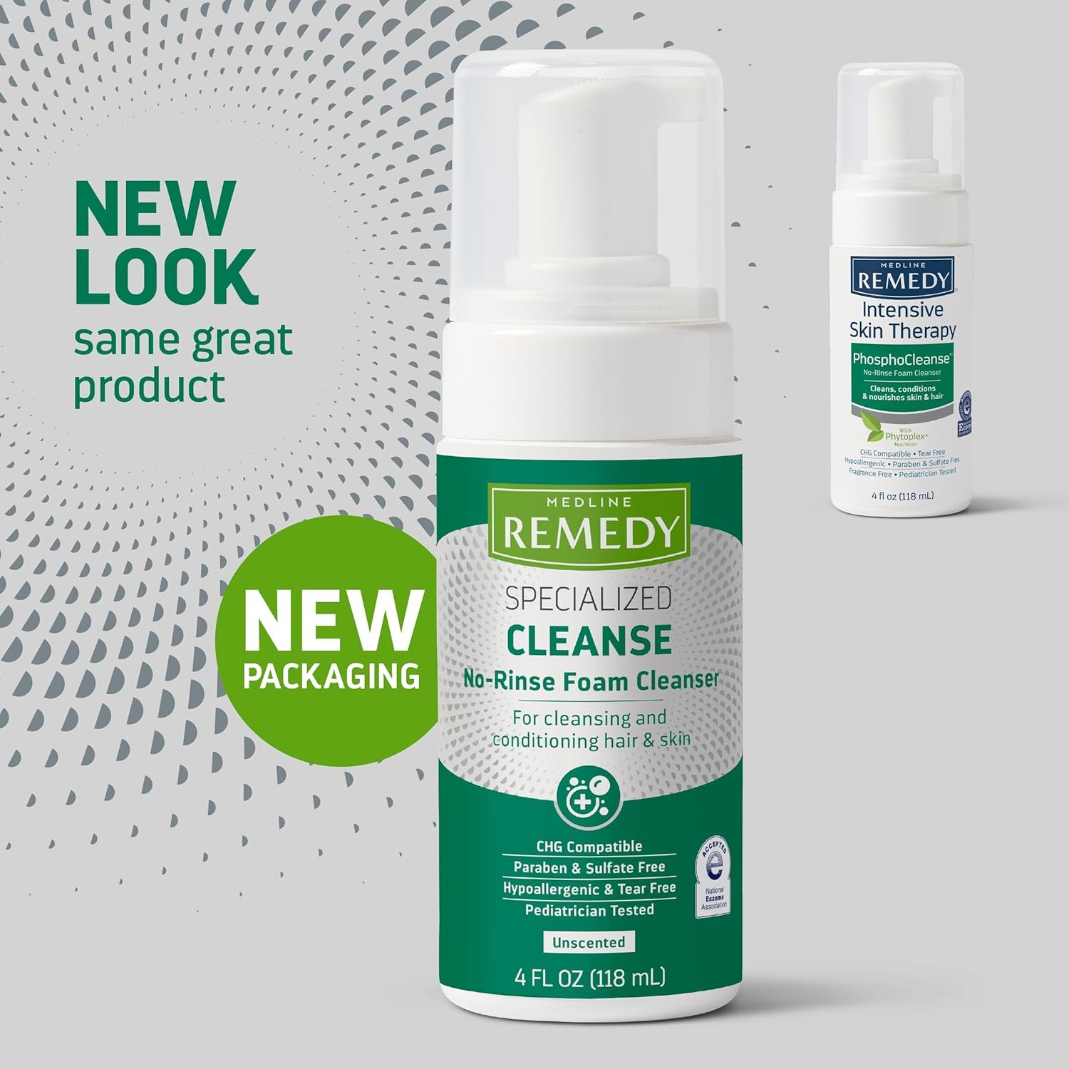Remedy Specialized No-Rinse Foam Cleanser (4 oz), Unscented, Body Wash,