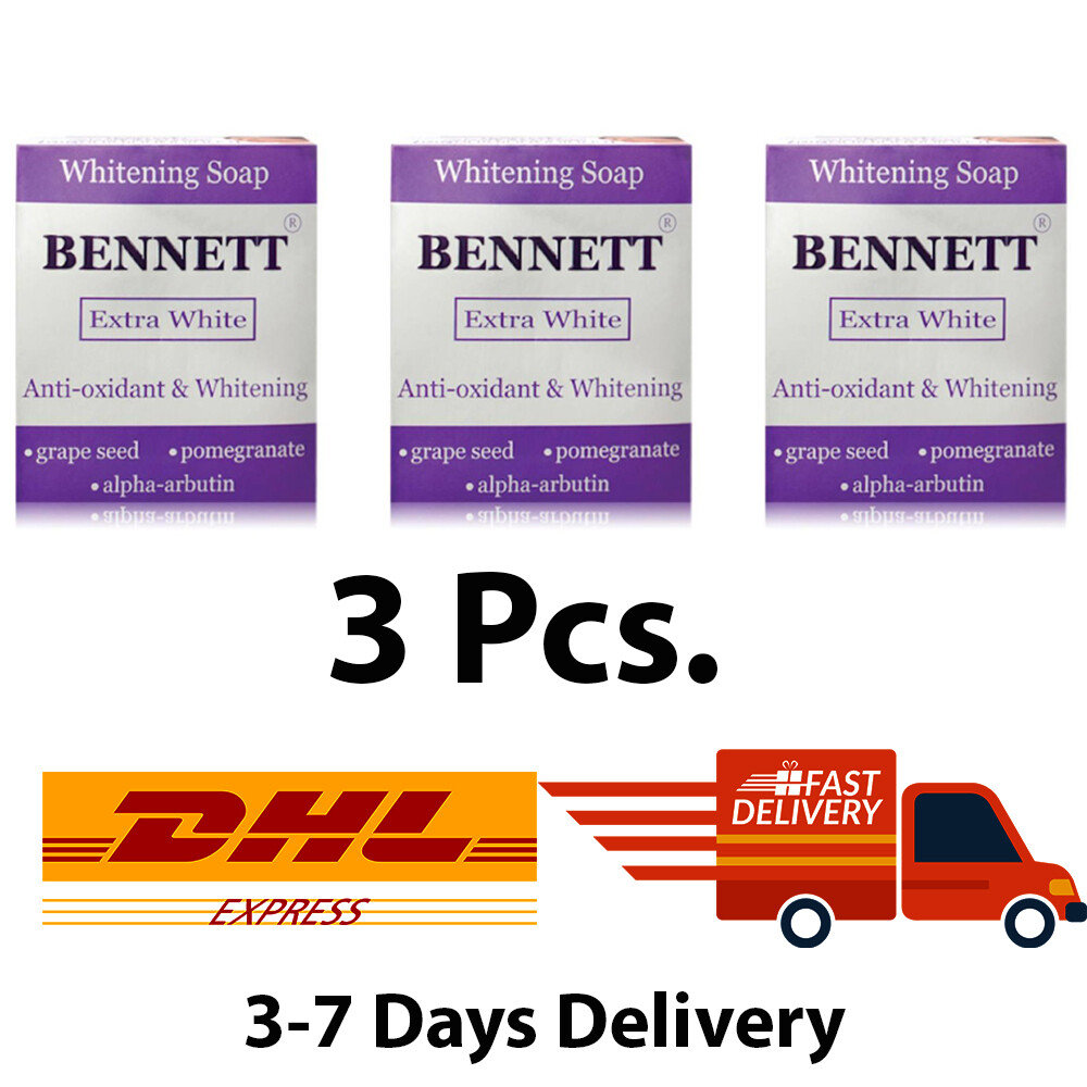 3 x BENNETT Soap Extra White Antioxidant Whitening Skin with Alpha Arbutin 130g