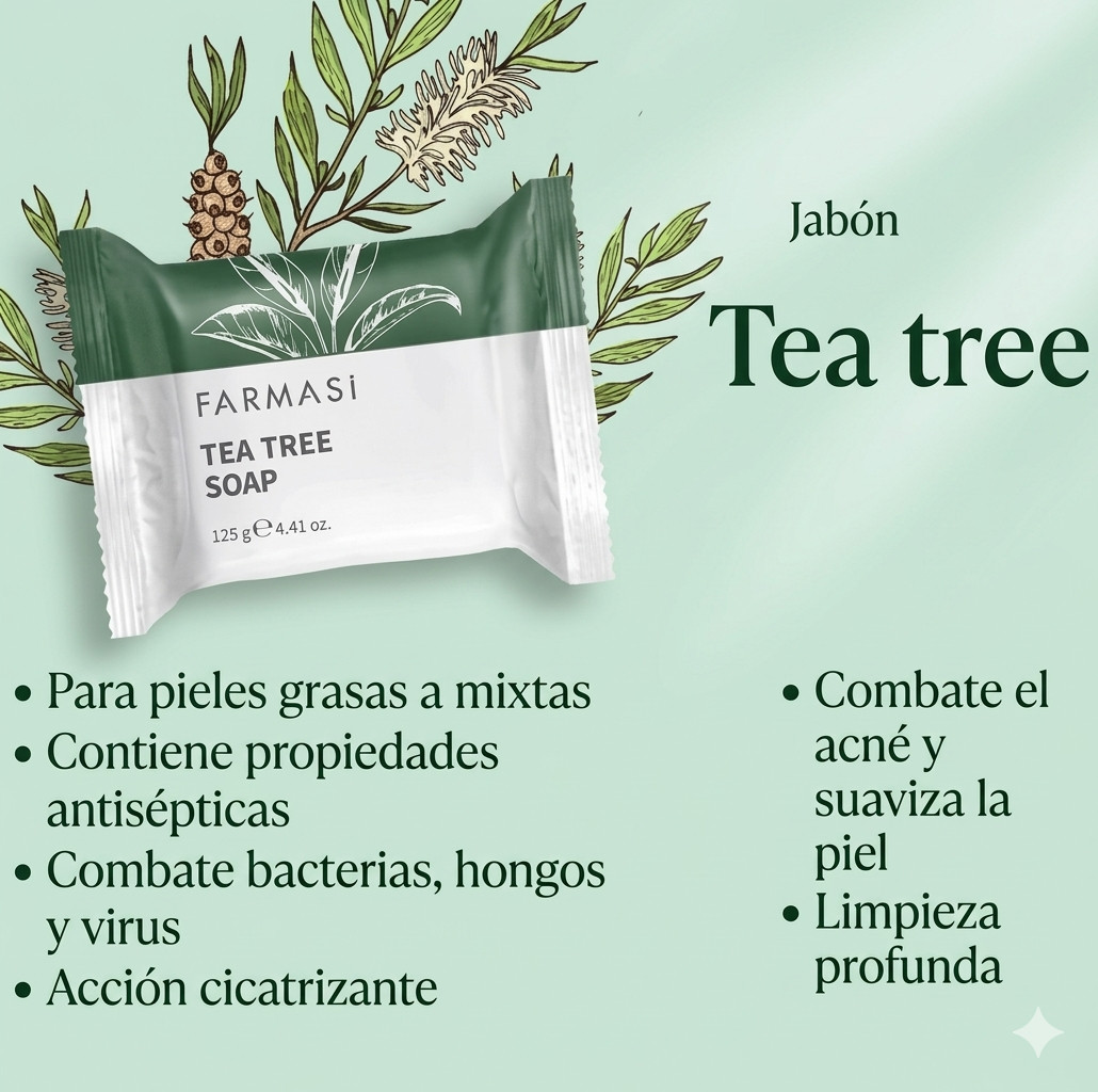 Set 2 Farmasi Tea Tree Soap Bar, Antibacterial. Free Shipping!!