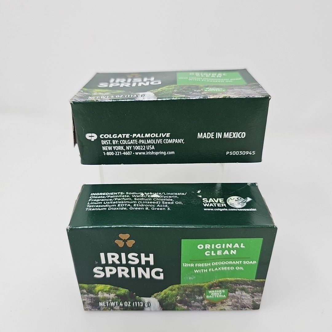 Irish Spring Bar Soap Original Clean Bar Soap Paraben Phthalate Free 2 Bars
