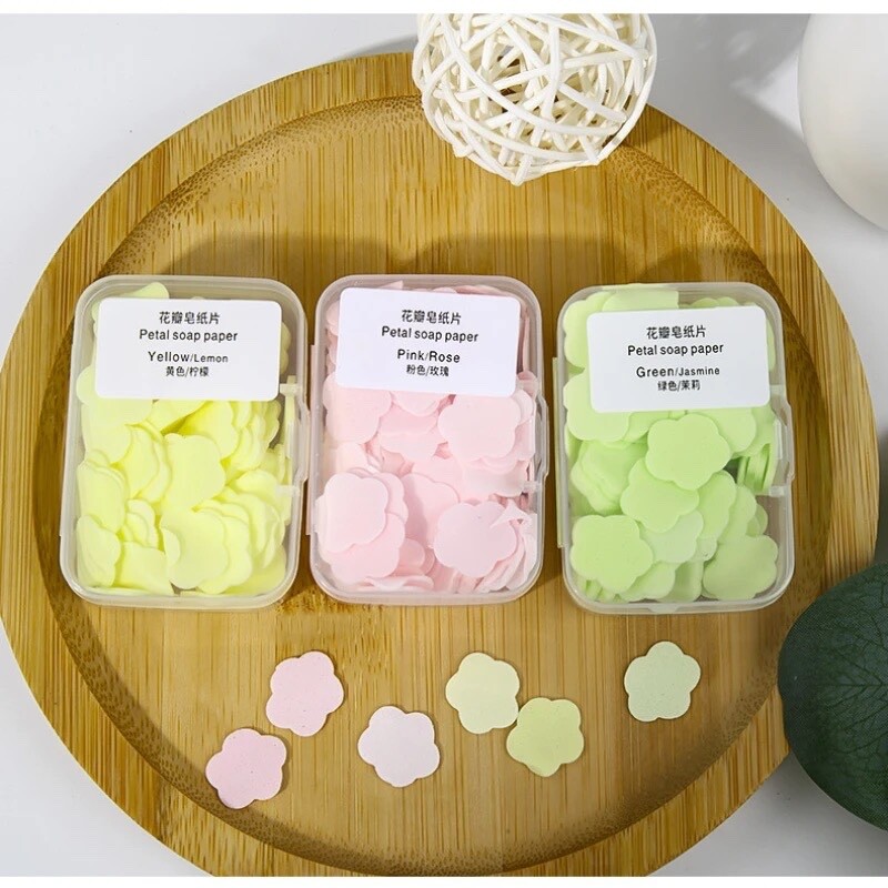 Portable Disposable Cleaning Soap Paper Cartoon Travel Paper Soaps
