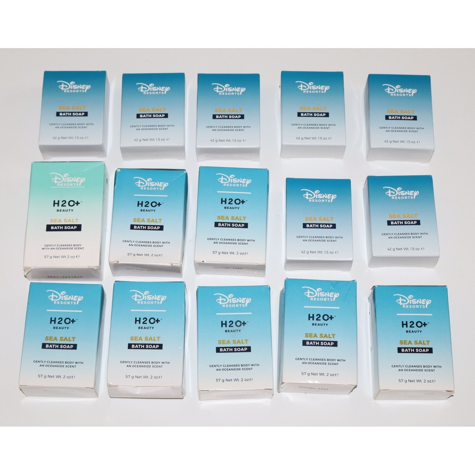 Disney Resorts H2O+ Sea Salt Bath Bar Soap Lot 15 Bars 2 oz 1.5 oz New