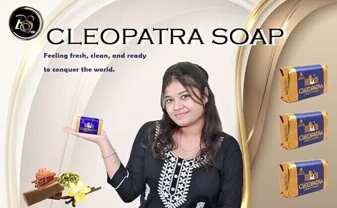 CLEOPATRA Creme ET Parfum Soap skin soft, smooth and supple 120g pack of 30