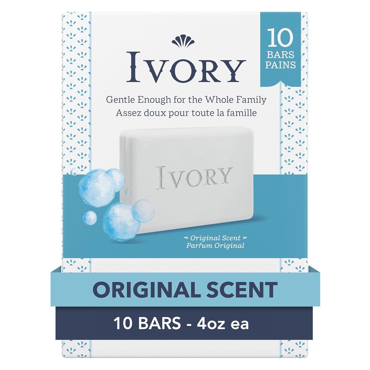 Ivory Gentle Bath Bar Soap, Designed for Whole Family, 99.44% Pure Formula w/