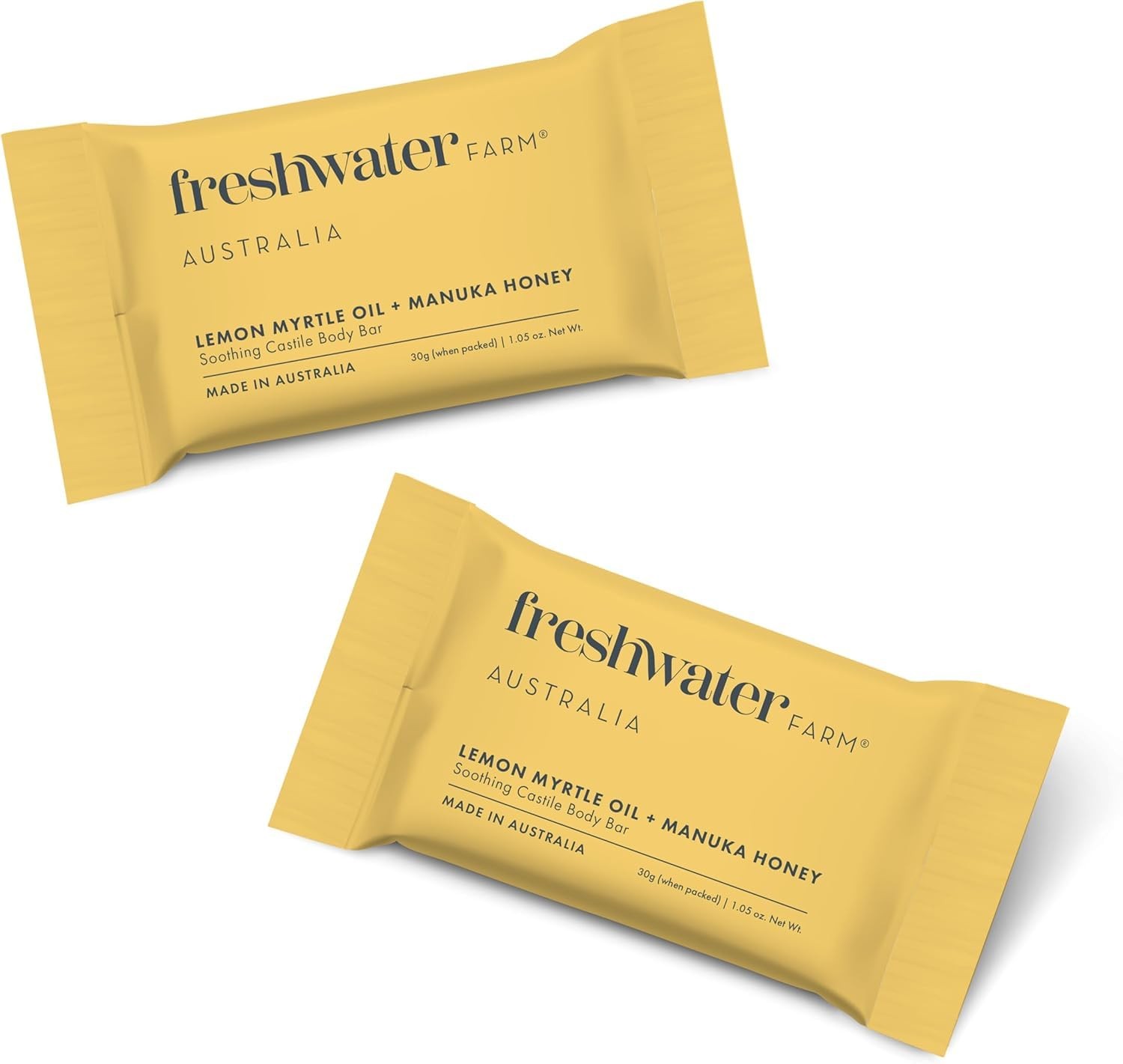 Freshwater Farm Australia Guest Soap Bars|Lemon Myrtle Oil & Manuka Honey Gue…