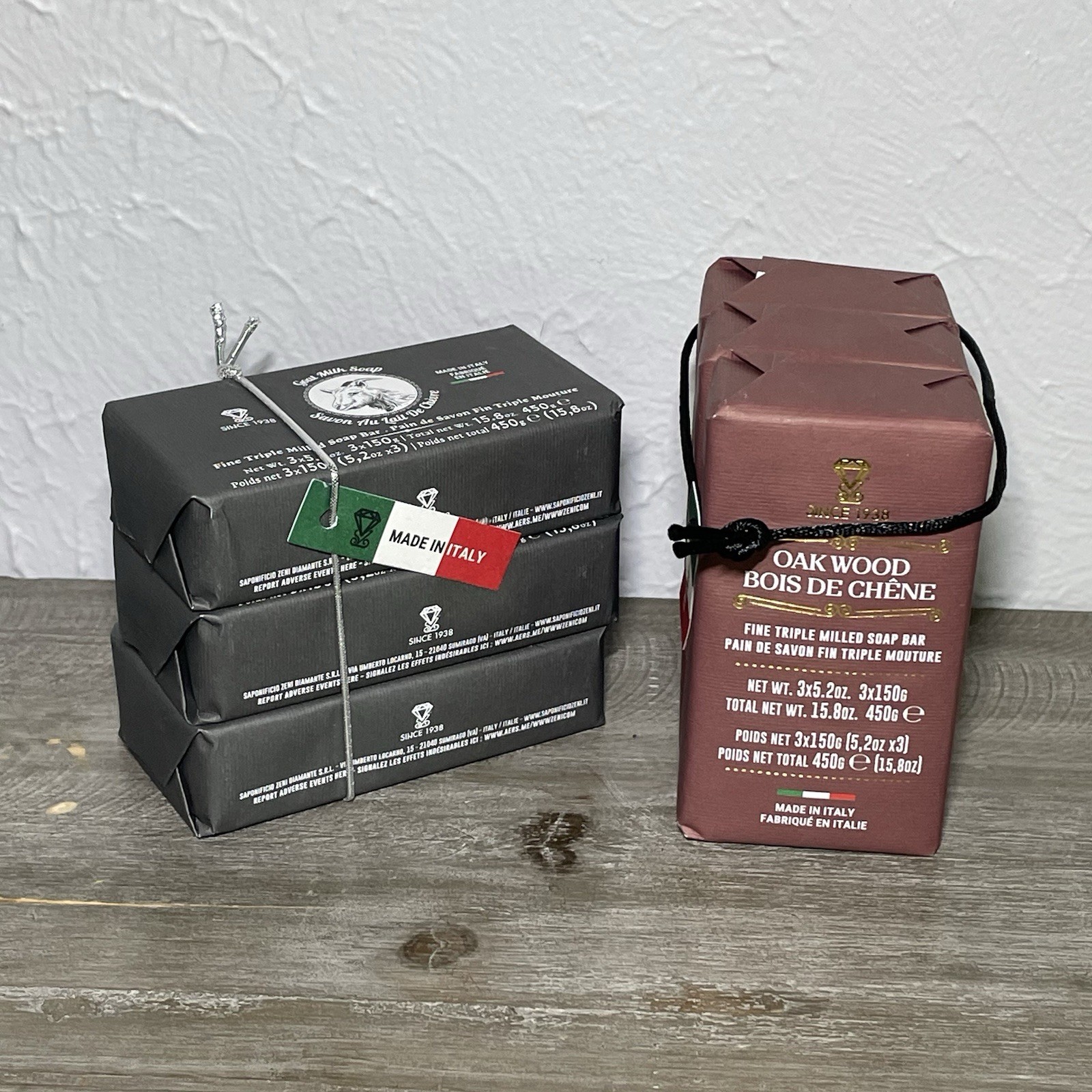 Made in Italy – 3 Bars – GOAT MILK SOAP – Each Bar is 5.2oz (150g) – Total 450g