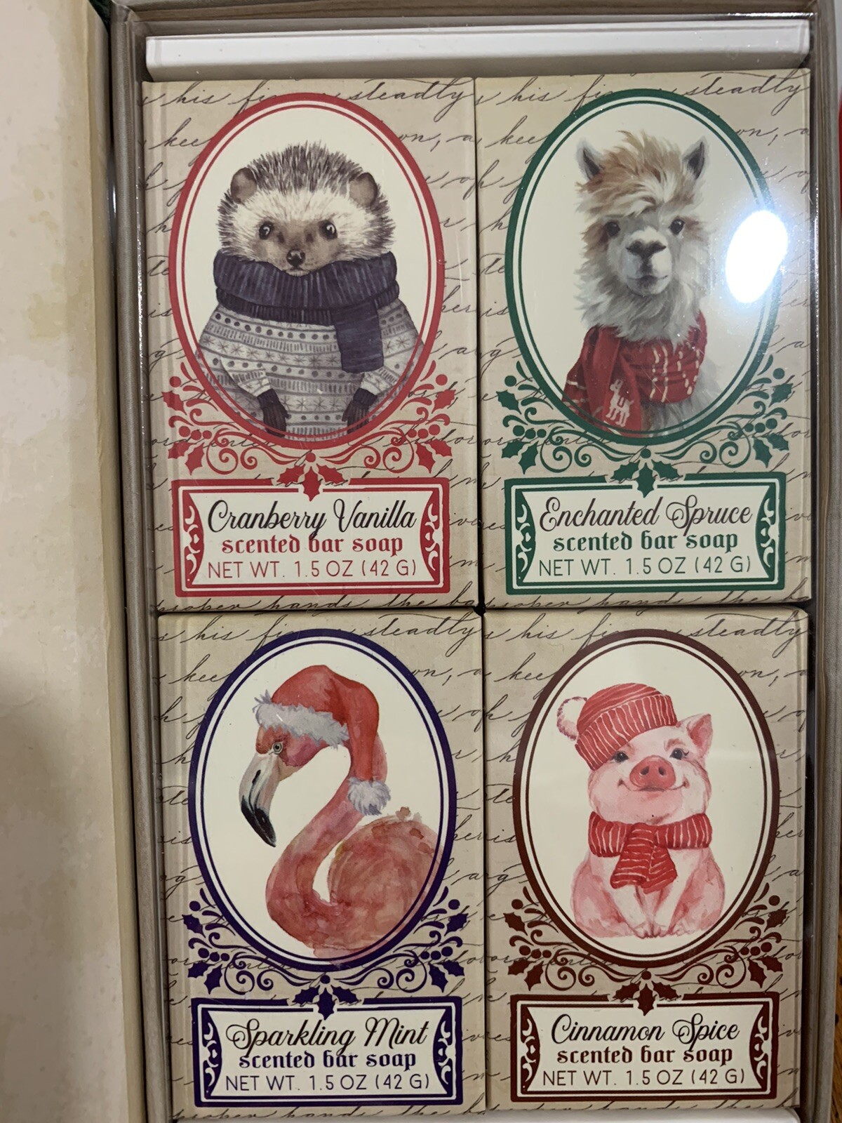 Once Upon A Time Story Book Scented Bar Soap Set, Small Bar Soaps, 4 pcs (4×1.2