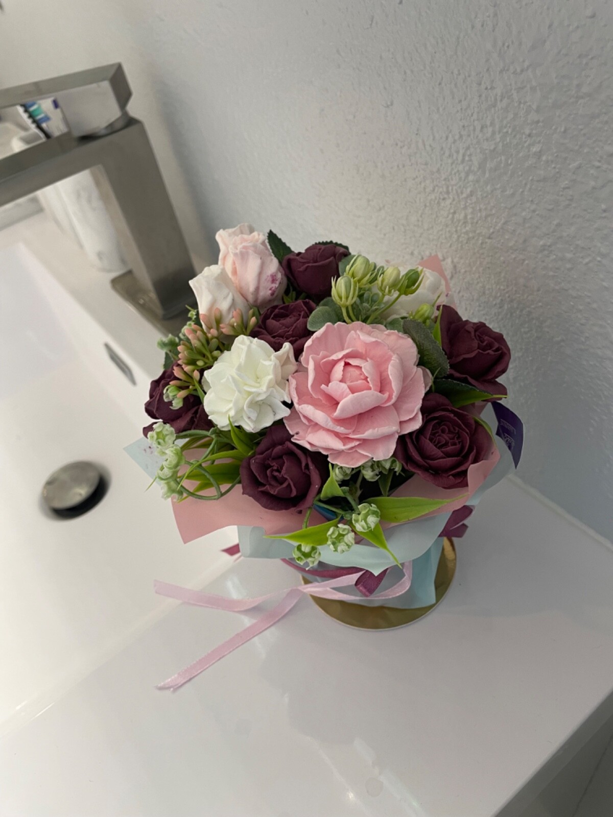 Hand made soap, flowers soap bouquet roses , soap gift hand made Ukraine