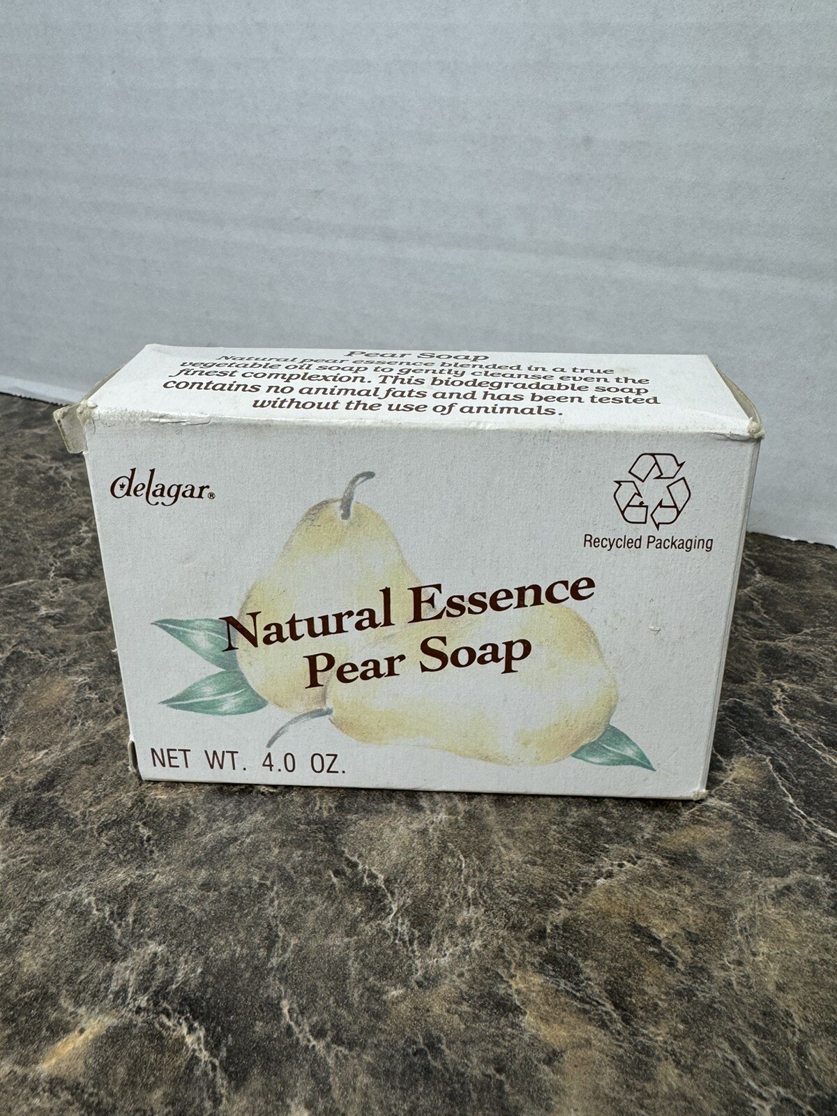 Vintage Delagar Natural Essence Pear Soap Retired Scent NOS