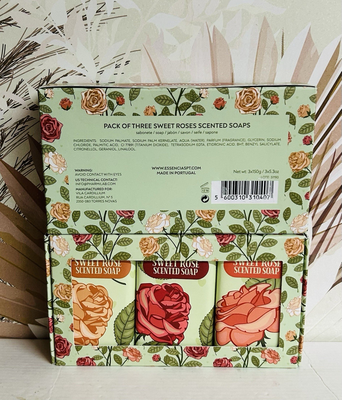 2-Pack Vila Cardillium ~ Sweet Rose Scented Bar Soap 6 Bars 5.3 oz Each