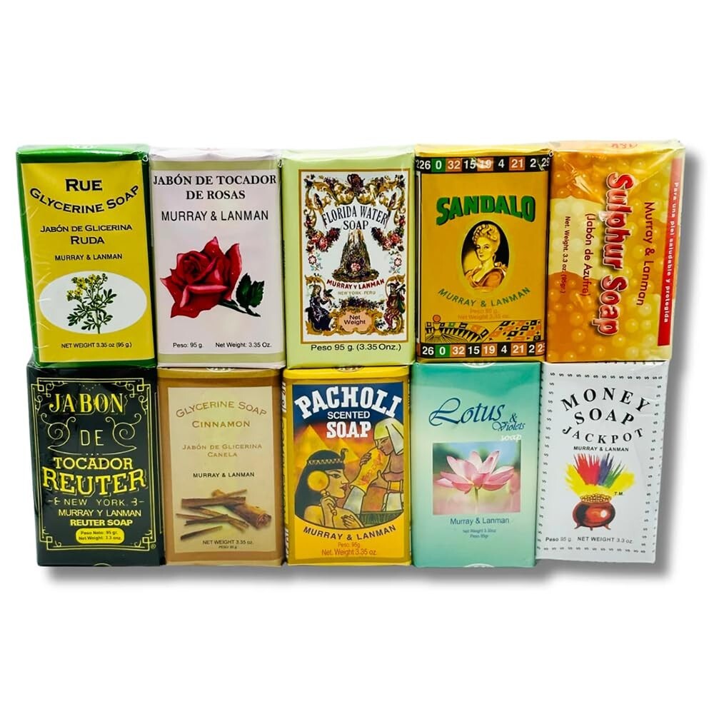 L&K Murray & Lanman & Kemp Florida Water Cologne New York Assorted 10 Soaps Set