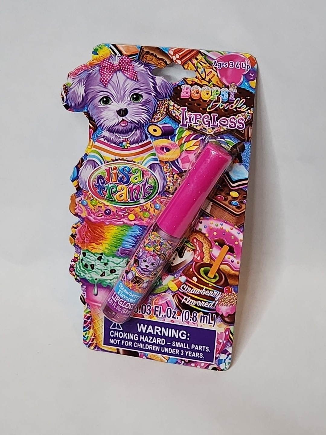 Lisa Frank Boost Doodle Lip Gloss Strawberry Flavored BRAND NEW AND RARE NOS