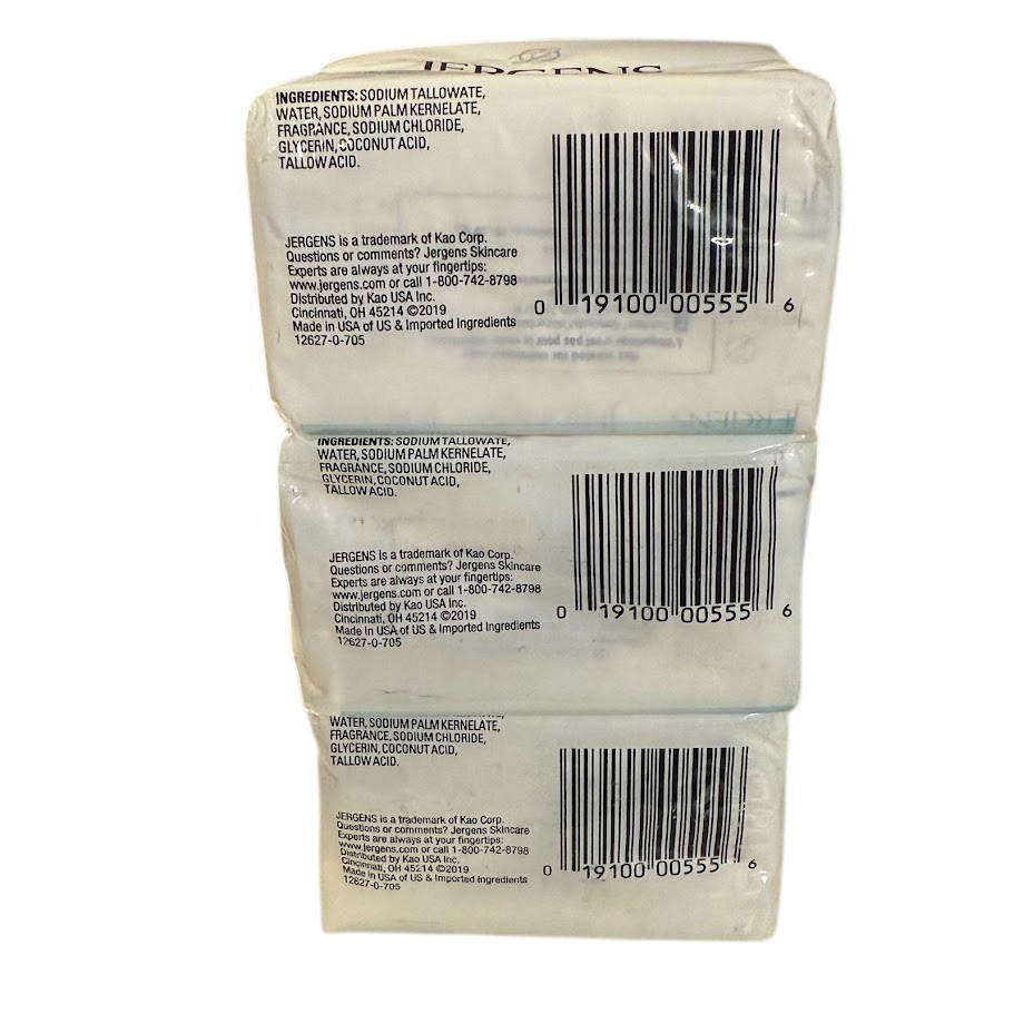 Jergens Mild Bar Soap 3 Bars 3 Oz (9 Bars Total) ORIGINAL Discontinued Formula
