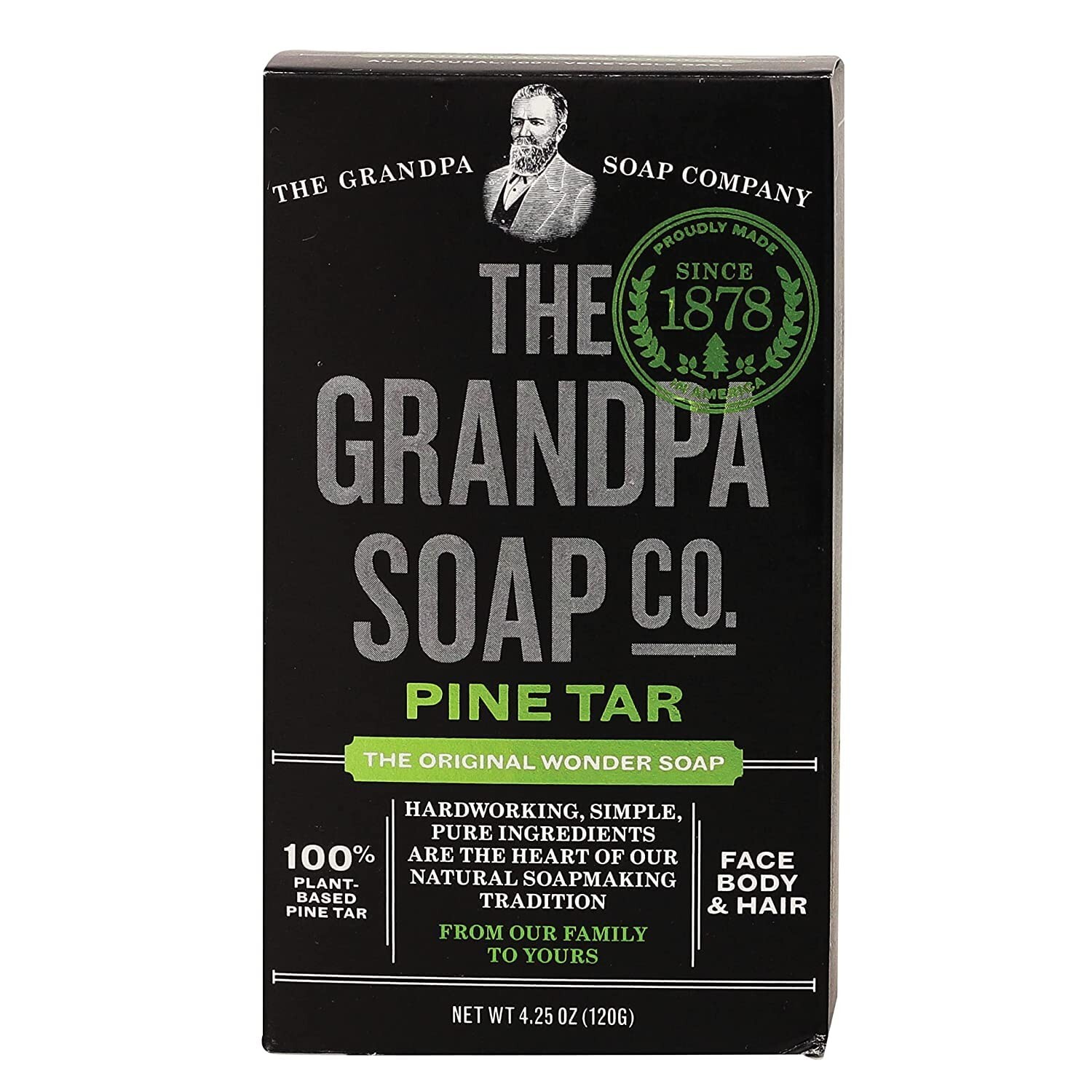 Grandpa’s Soap Pine Tar 4.25 oz (Pack of 4) 4.25 Ounce (Pack of 4)