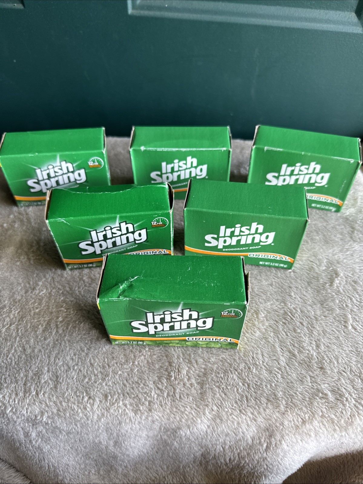 (6)Irish Spring Original Deodorant Soap 3.2oz (Old Version No Flex Seed Oil)