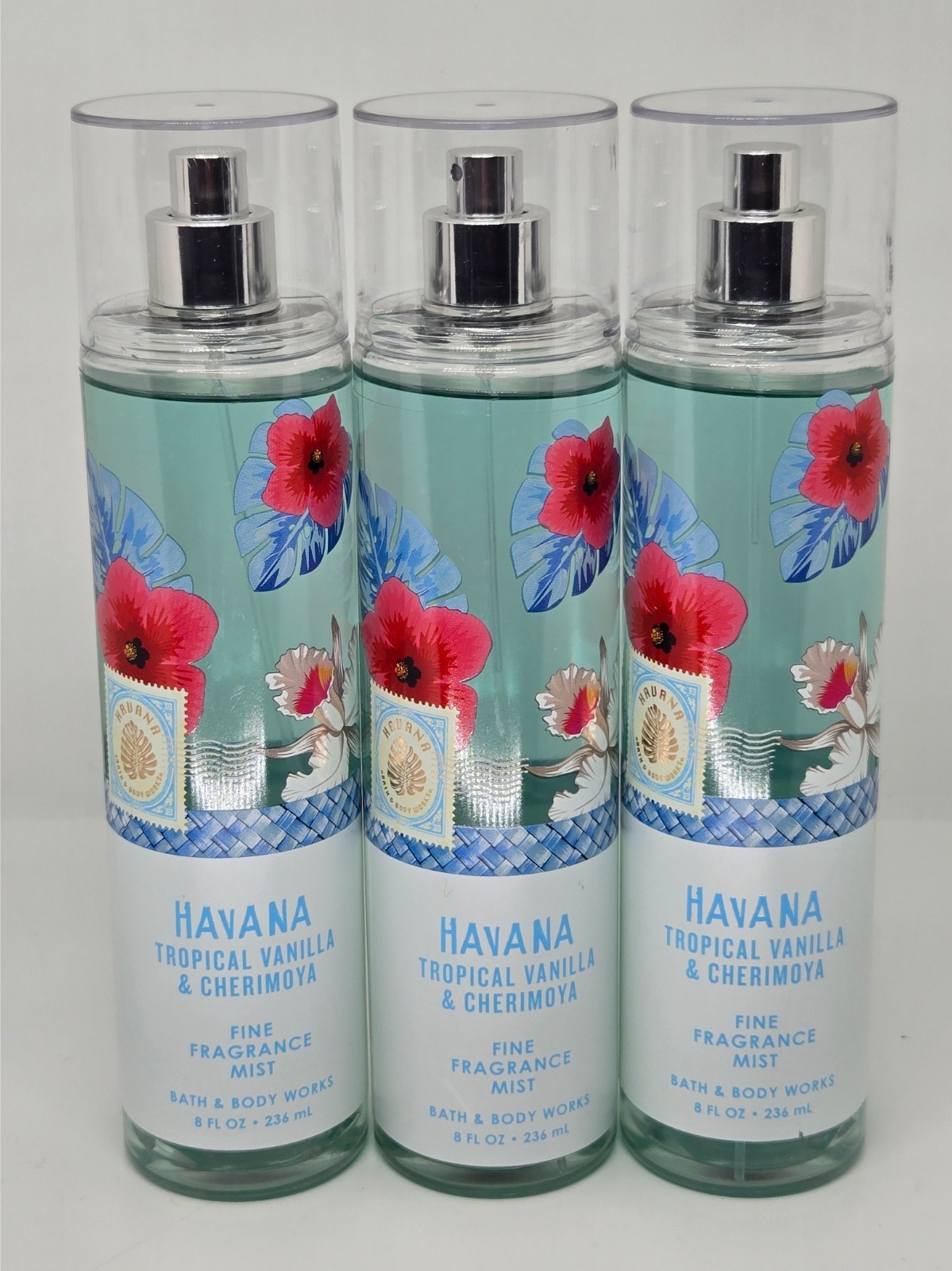 Bath Body Works Havana Tropical Vanilla Cherimoya Fine Fragrance Mist x3