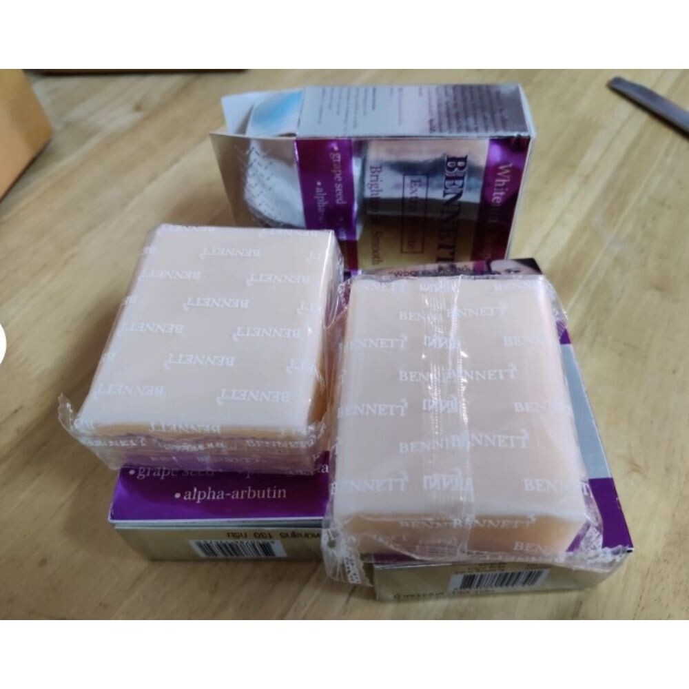 BENNETT Extra White Anti-Oxidant Alpha Arbutin Skin Whitening soap 130g x 6pcs