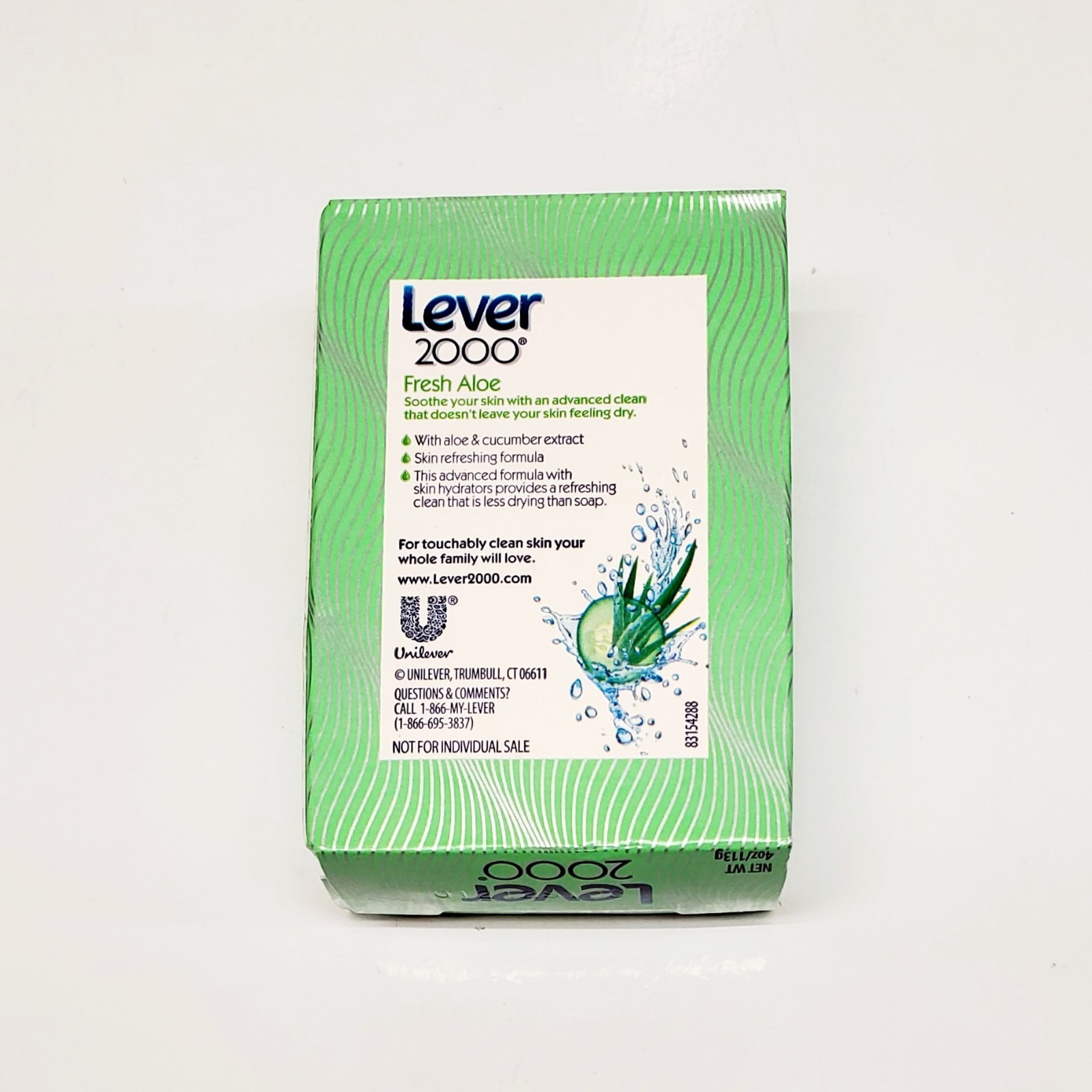 Lot Of 8 Bars Of Lever 2000 Fresh Aloe & Cucumber Soap- Hydrating- New Old Stock