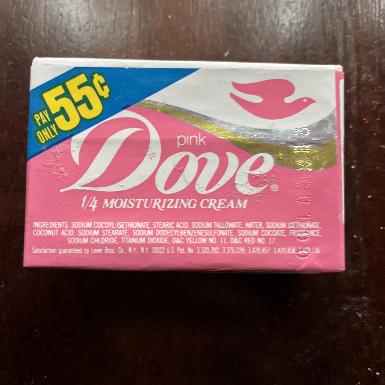 DOVE Beauty Pink White Vintage Bar Retro Prop Body Bath Sz. 3.5 oz NOS