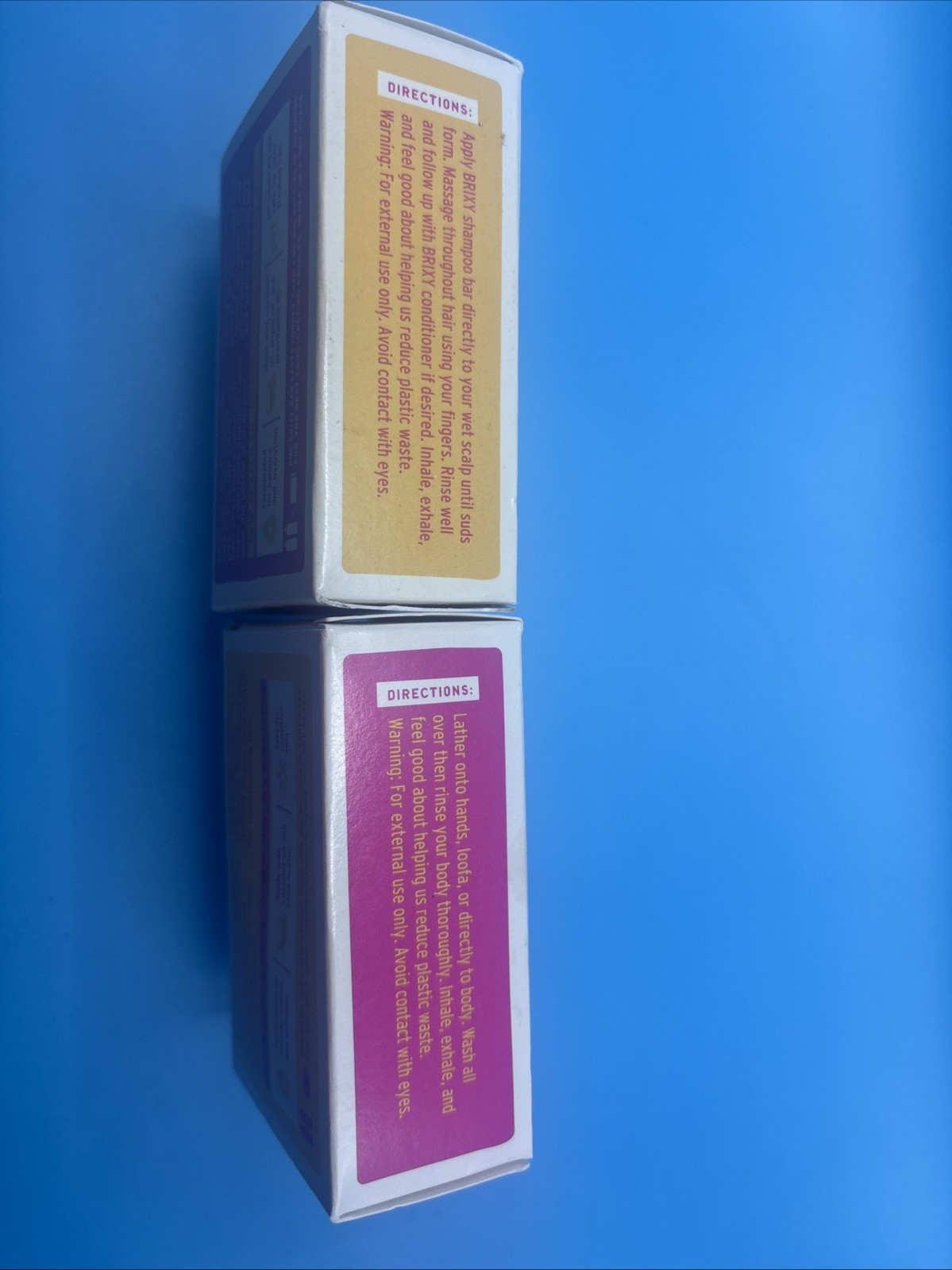 Brixy Citrus Shampoo&Body Wash Bar Set 4oz Each Eco Friendly Solid Soap Bars NEW