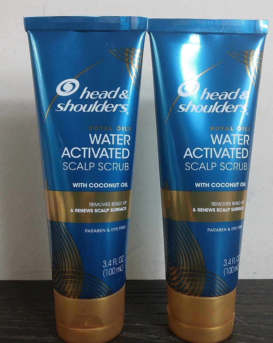 Head & Shoulders Royal Oils,Water Activated Scalp Scrub, w/Coconut Oil 2 Pack