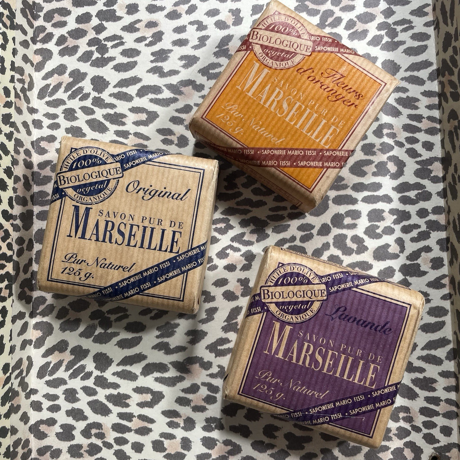 Saponerie Mario Fissi “Savon Pur de Marseille” 3 Soap Bars Size 4.4 oz Each