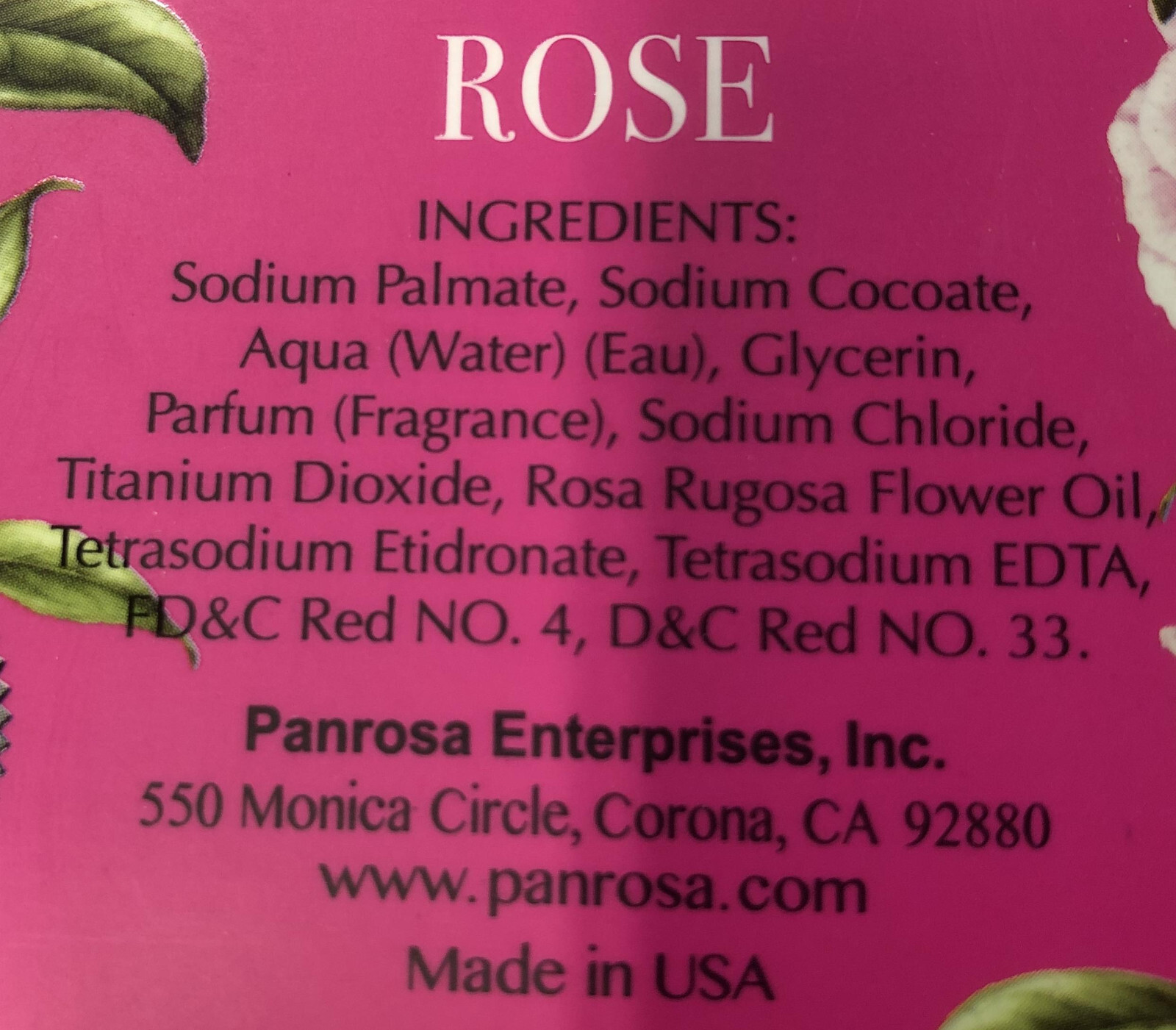 Lot of 36 Panrosa Rose Essential Oil Bar Soap 3.5 oz case box hexagon