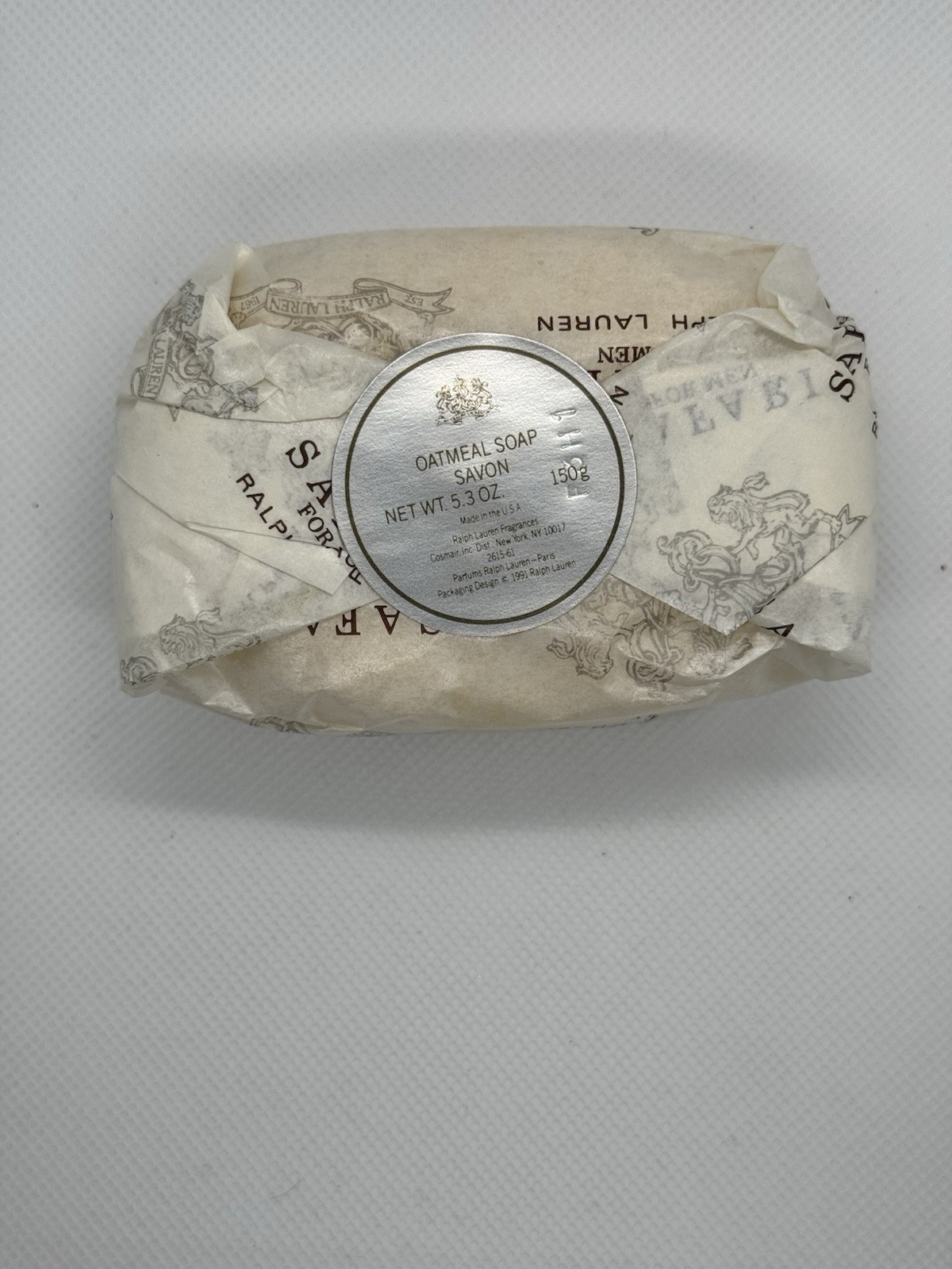 RARE RALPH LAUREN SAFARI FOR MEN 5.3 OUNCE OATMEAL SOAP – NEW WITH BOX!