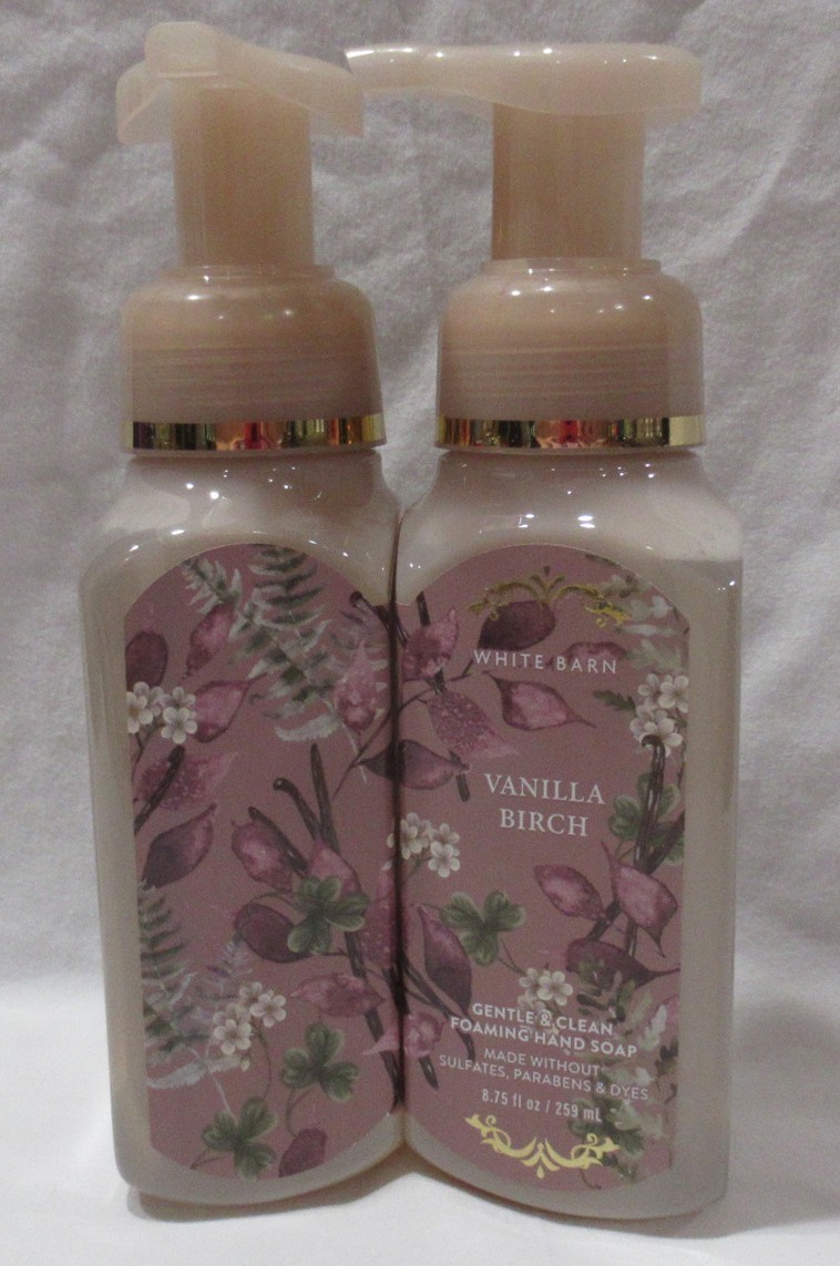 Bath & Body Works Gentle & Clean Foaming Hand Soap Lot Set of 2 VANILLA BIRCH