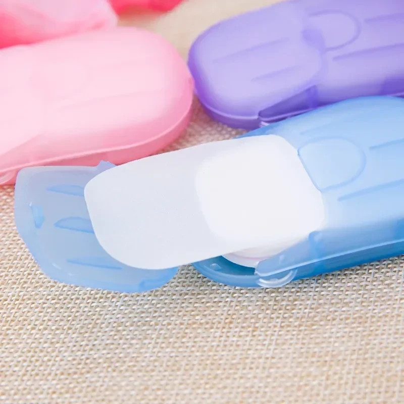Portable Bathroom Soap Slices Bath Hand Washing Slice Sheets Travel – 20 sheets