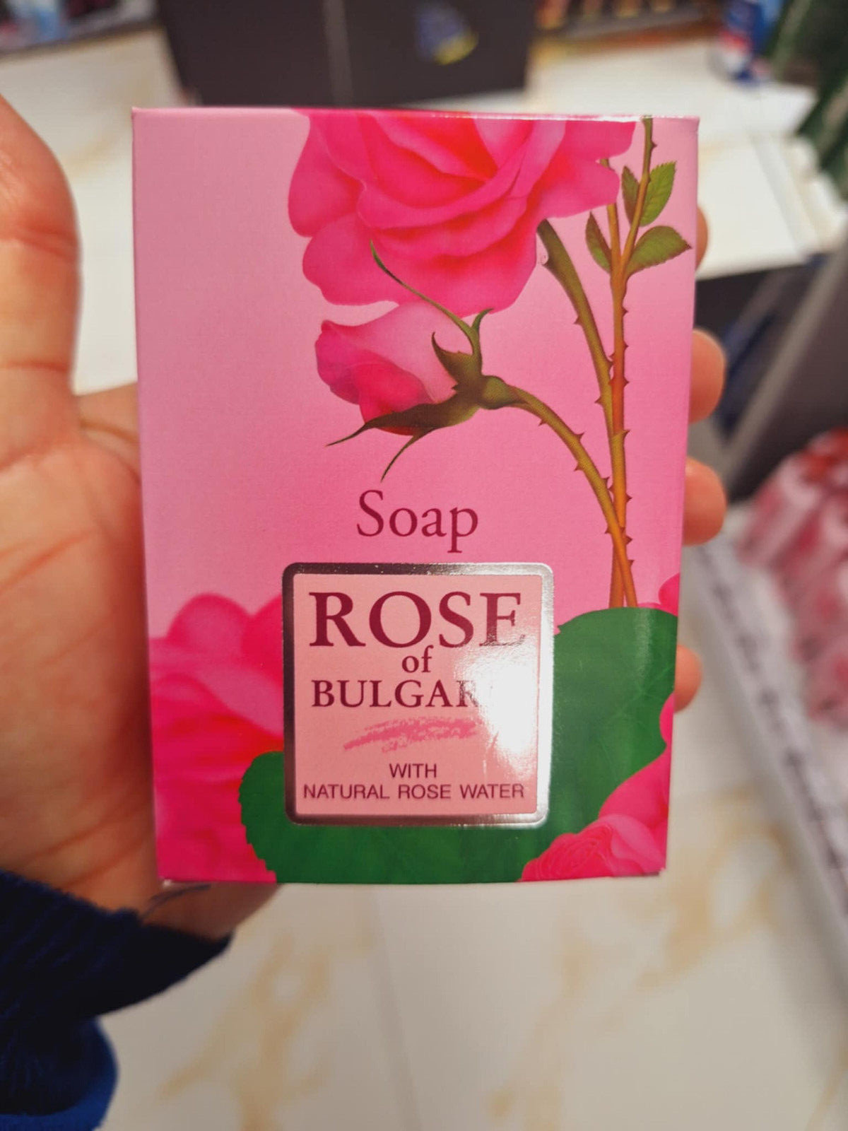 Natural Bulgarian Rose Water Soap rose petals -Rose of Bulgaria -Biofresh, 100g