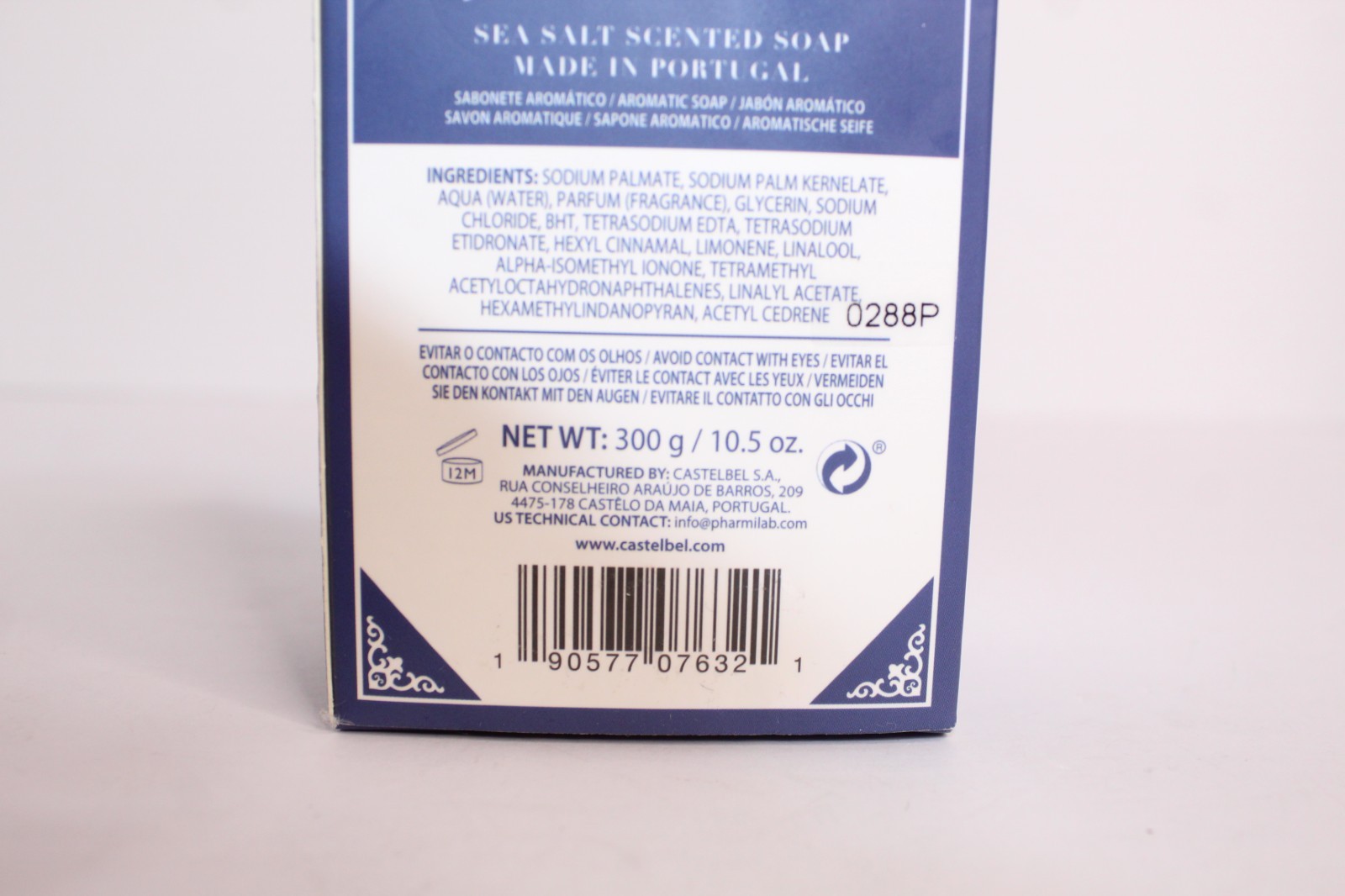 Castebel King of the Ocean Sea Salt Aromatic Scented Soap 10.5 oz. NIB