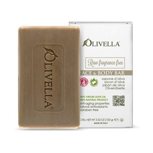Olivella Face & Body Bar Soap Antioxidant Raw Fragrance Free 3.52 oz Pack of 3