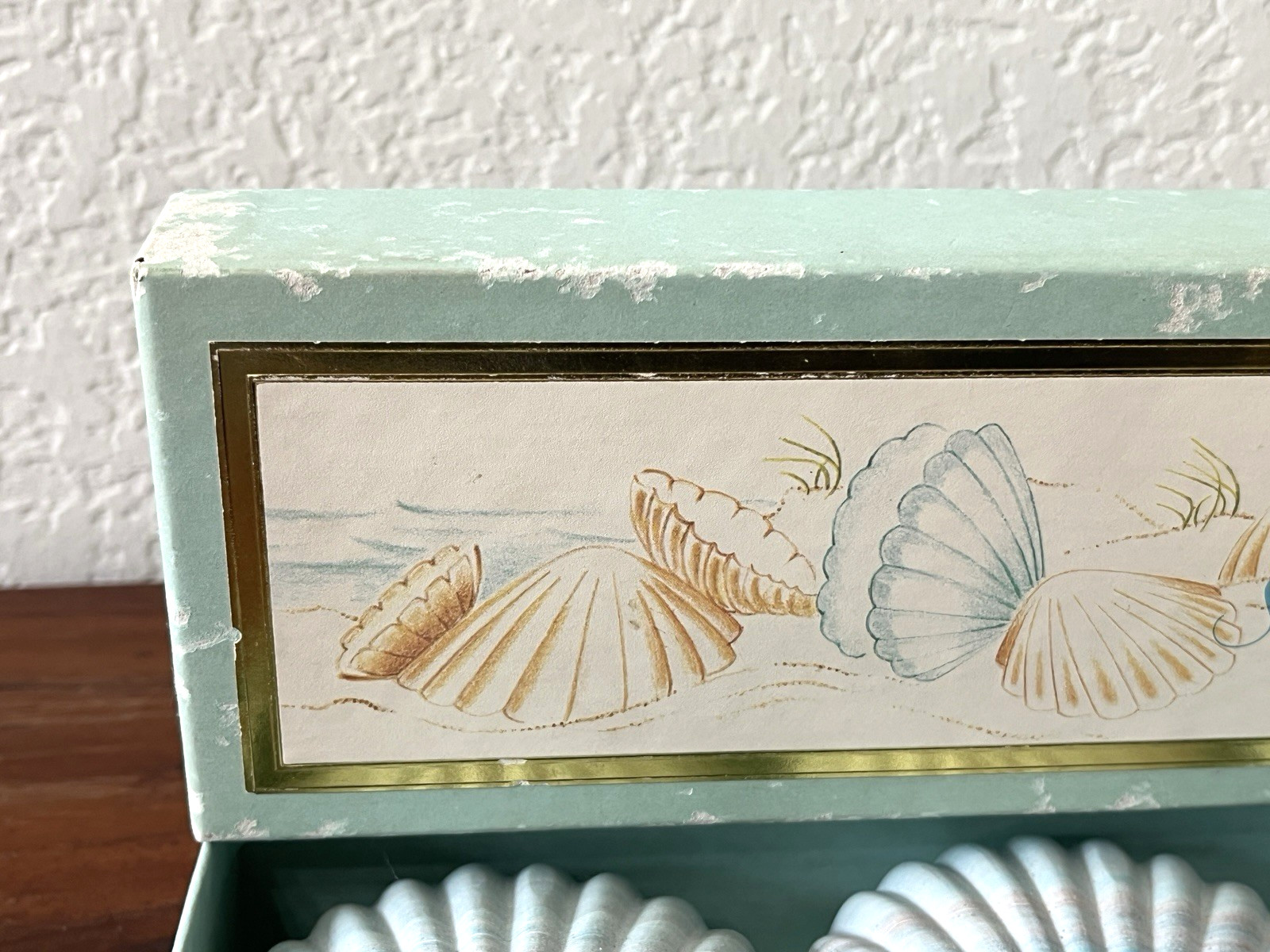 Vintage Blue Sea Shell Soap Ben Rickert Coastal Beach House Soap Set READ DESC
